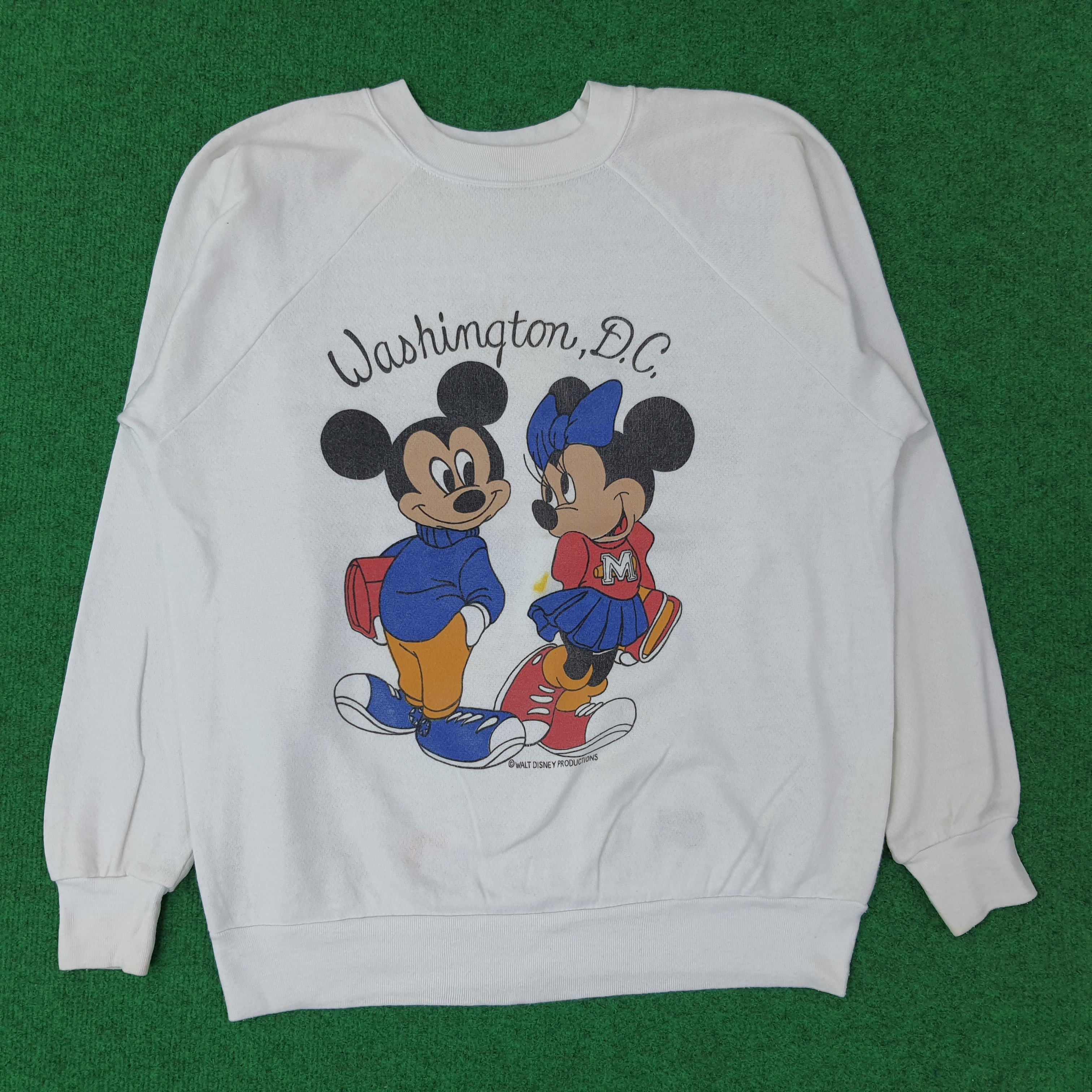 Disney Vintage Disney Mickey Mouse Mirror Print Sweatshirt C243N3 Size US M / EU 48-50 / 2 - 1 Thumbnail