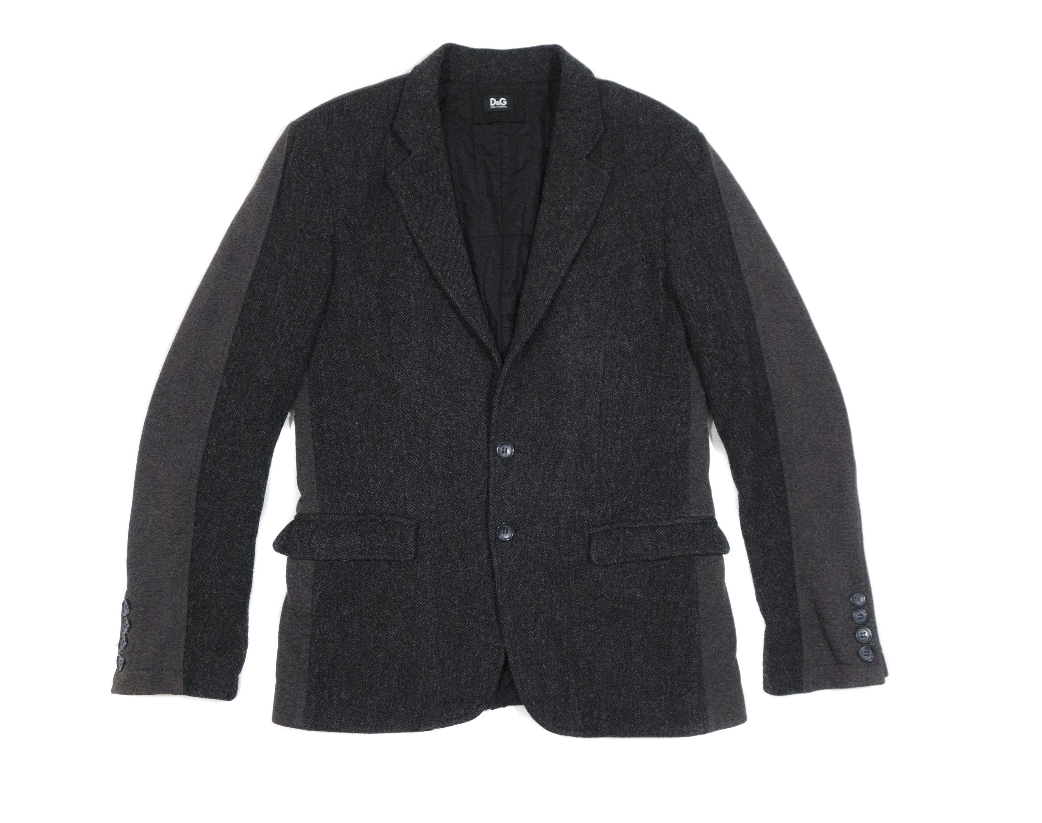 Dolce & Gabbana Panelled Docking Cotton Wool Blazer 2-button closure Size US S / EU 44-46 / 1 - 1 Thumbnail