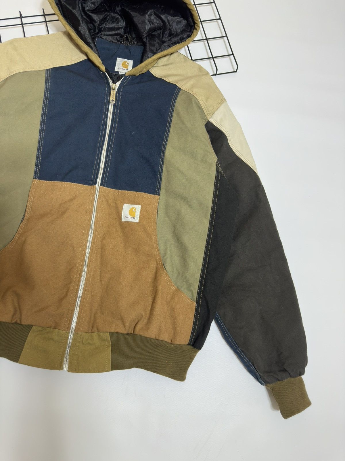 Carhartt Vintage Reworked Carhartt Patchwork Canvas Active Jacket Size US XL / EU 56 / 4 - 4 Thumbnail