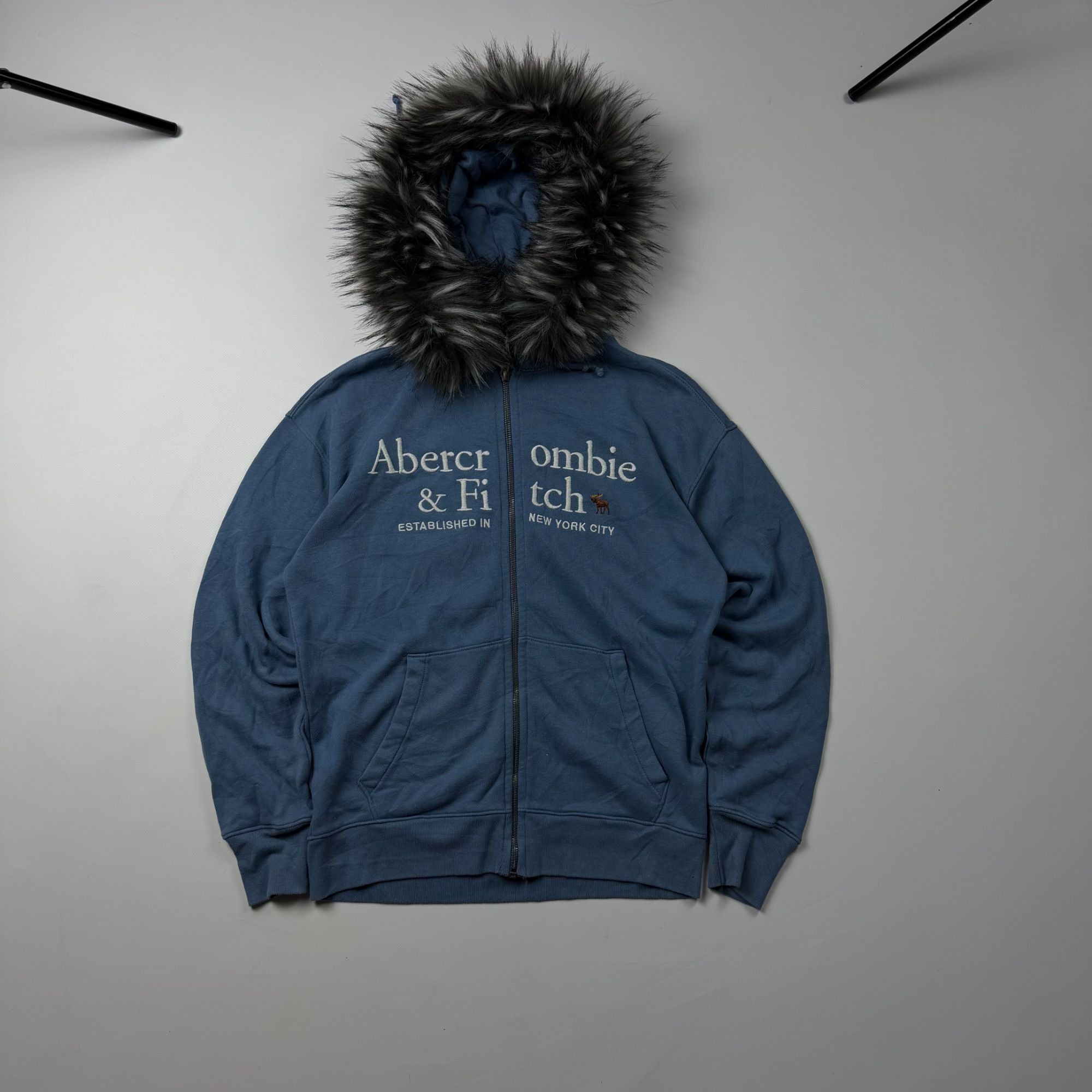 Abercrombie & Fitch Vintage Abercrombie Faux Fur Hoodie S Brown Japan Style Arch Size S / US 4 / IT 40 - 3 Thumbnail