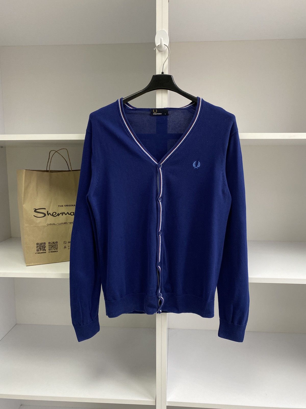 Fred Perry × Vintage Vintage Fred Perry Cardigan Pullover Size US M / EU 48-50 / 2 - 2 Thumbnail
