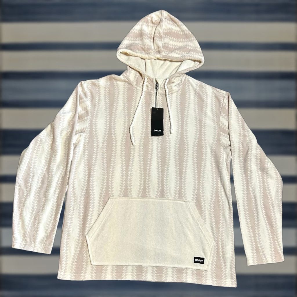 Oakley Oakley Women Hoodie 1/4 Zip Zig-Zag White XL Pullover Sweater Activewear Size XL / US 12-14 / IT 48-50 - 1 Thumbnail