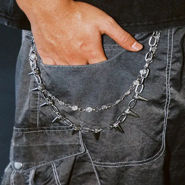 Other Double Layered Silver Wallet Chain Belt Size ONE SIZE - 1 Thumbnail