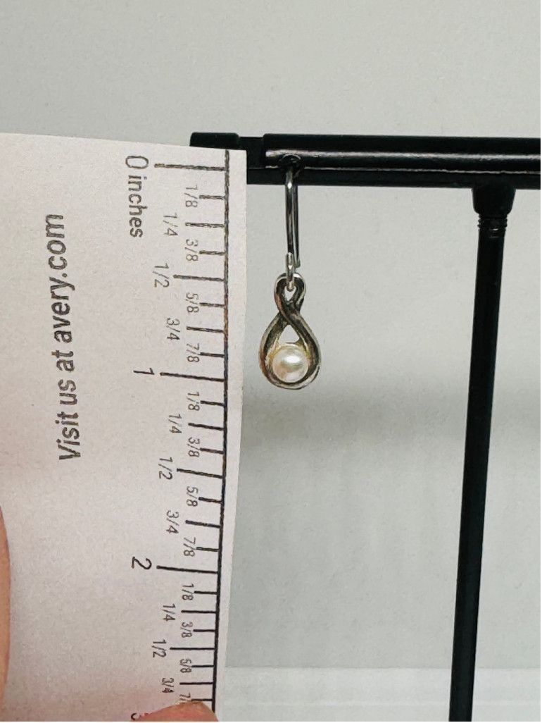 Other Kit Heath Infinity Dangle Pearl Silver Hoop Earrings Size ONE SIZE - 3 Thumbnail