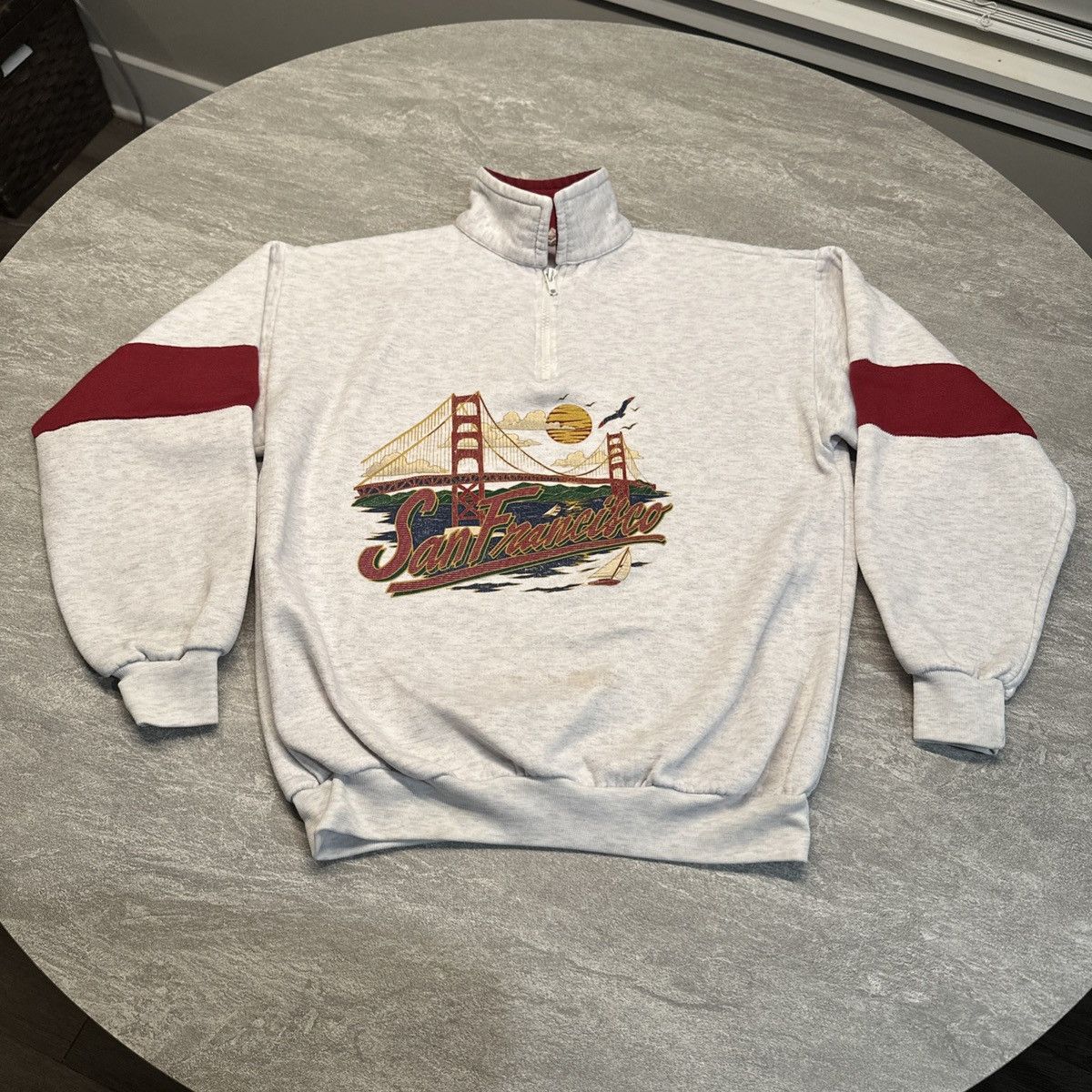 Vintage Vintage San Francisco Golden Gate Bridge Sweatshirt 1/4 Zip Size US M / EU 48-50 / 2 - 1 Thumbnail