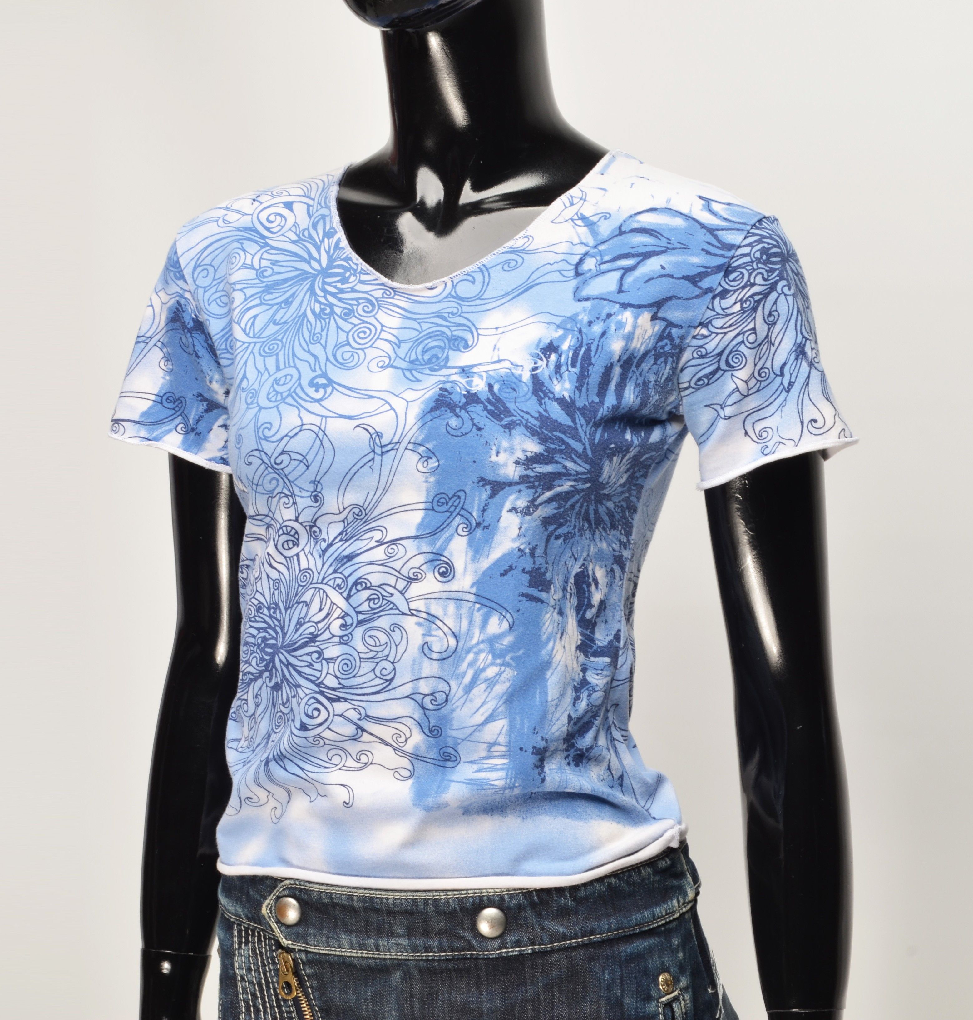 Dior Vintage Christian Dior by John Galliano Floral Tee Top Size S / US 4 / IT 40 - 3 Thumbnail