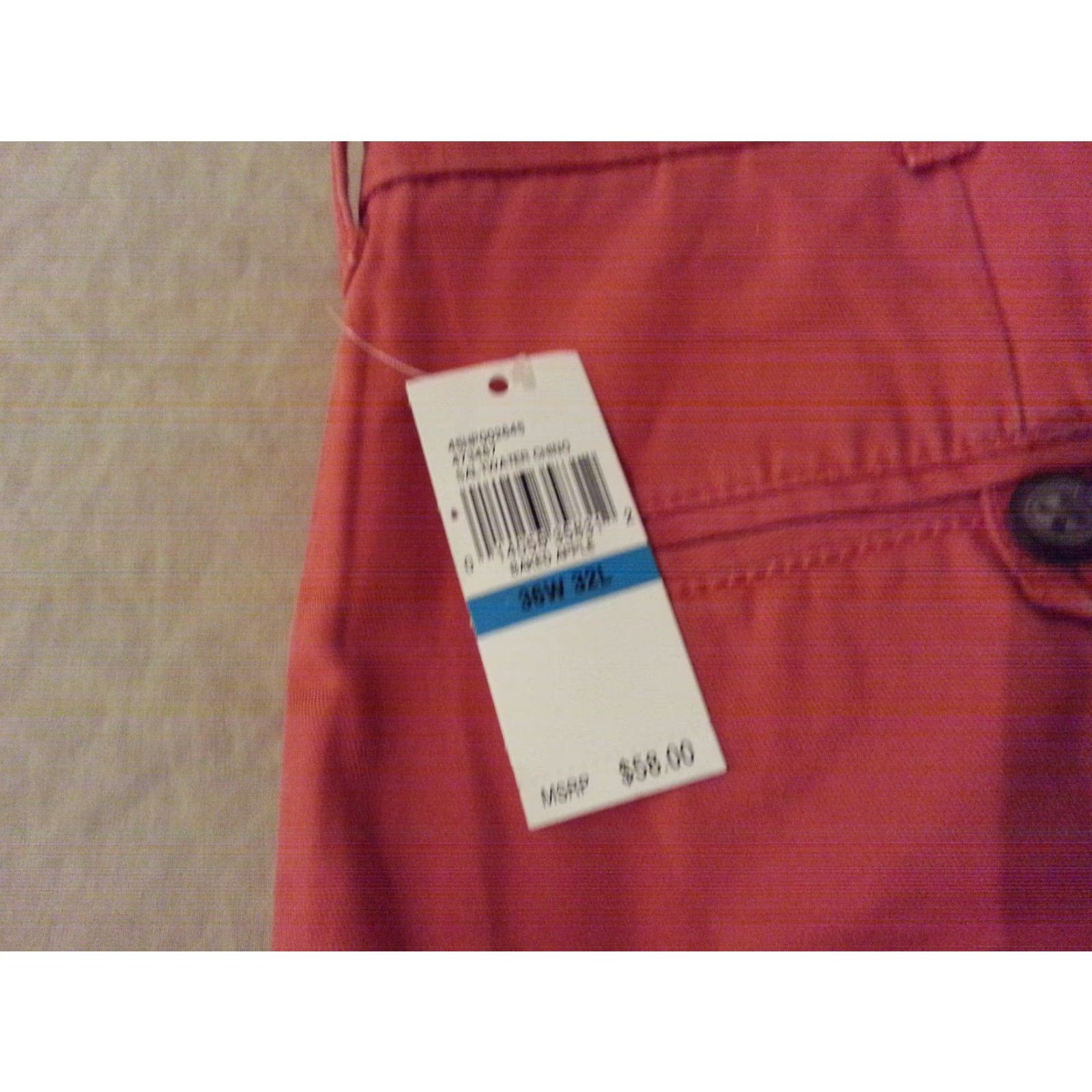 Izod Mens IZOD Shorts 36 Cotton Orange Casual Shirt? Size US 36 / EU 52 - 5 Thumbnail