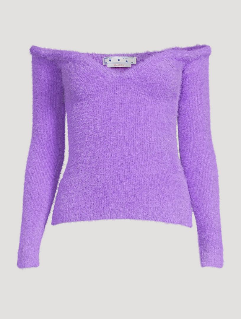 Off-White o1y1225 Sweater in Lilac Size XS / US 0-2 / IT 36-38 - 1 Thumbnail