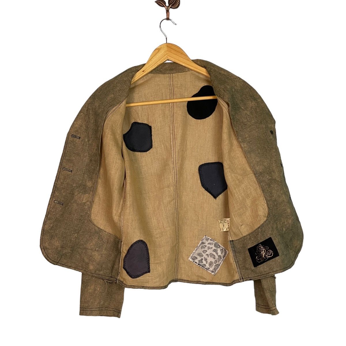 Designer × Japanese Brand Japanese Bondage Patchwork Blazer Size L / US 10 / IT 46 - 11 Thumbnail