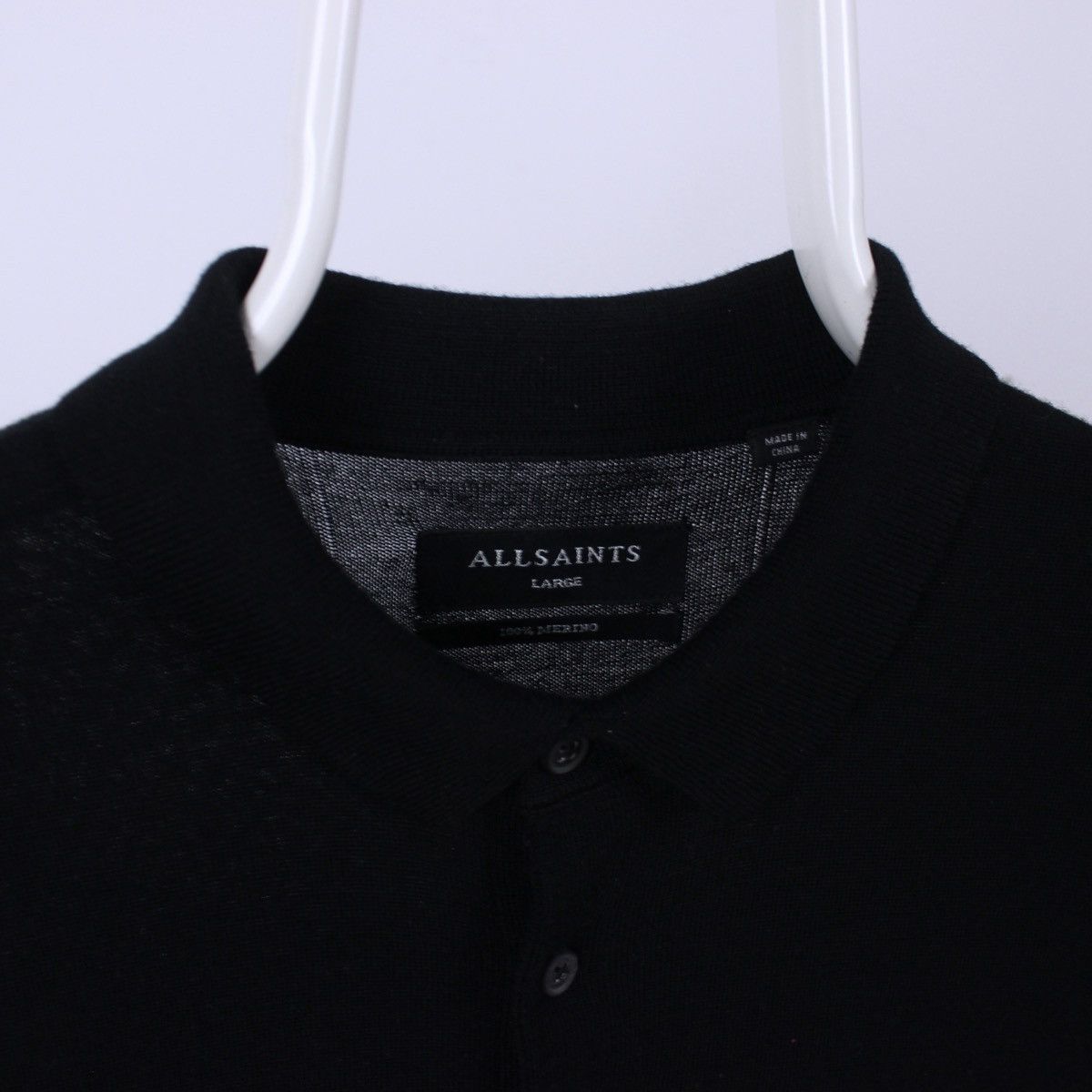 Allsaints AllSaints Mode Merino Wool Long Sleeve Polo Shirt Size US L / EU 52-54 / 3 - 4 Thumbnail