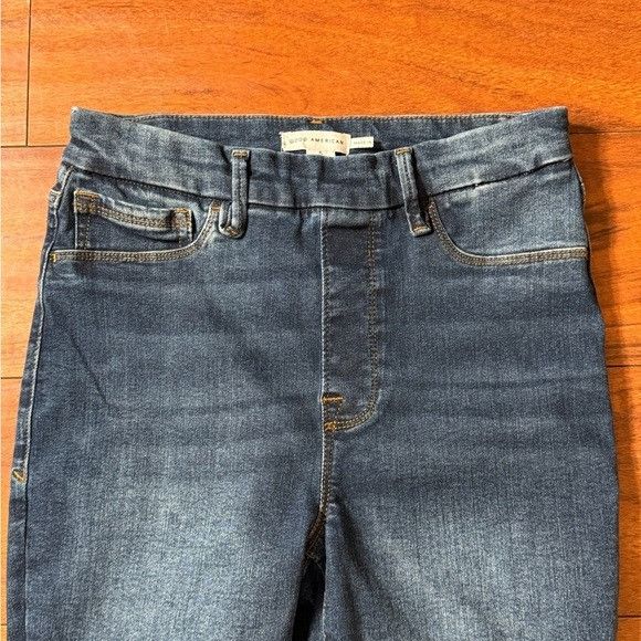 Good American Good American Dark Blue Flare Jeans Sz S Size 24" / US 00 / IT 34 - 3 Thumbnail