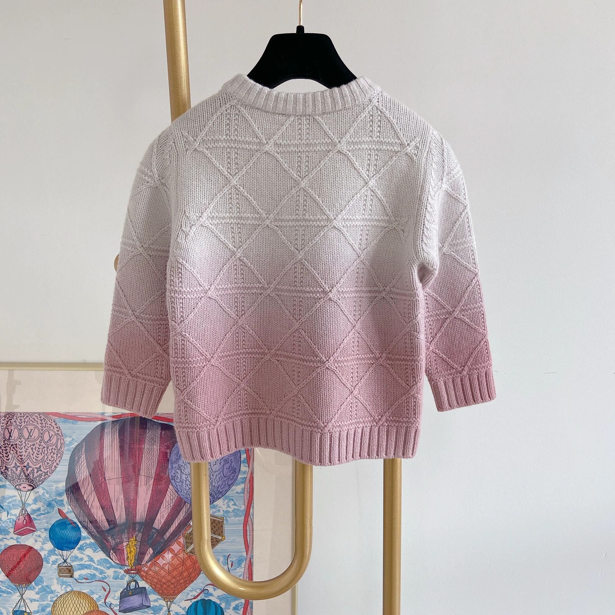Christian Dior Monsieur Christian Dior Pink Gradient Sweater 5 Size XXL / US 16-18 / IT 52-54 - 2 Thumbnail