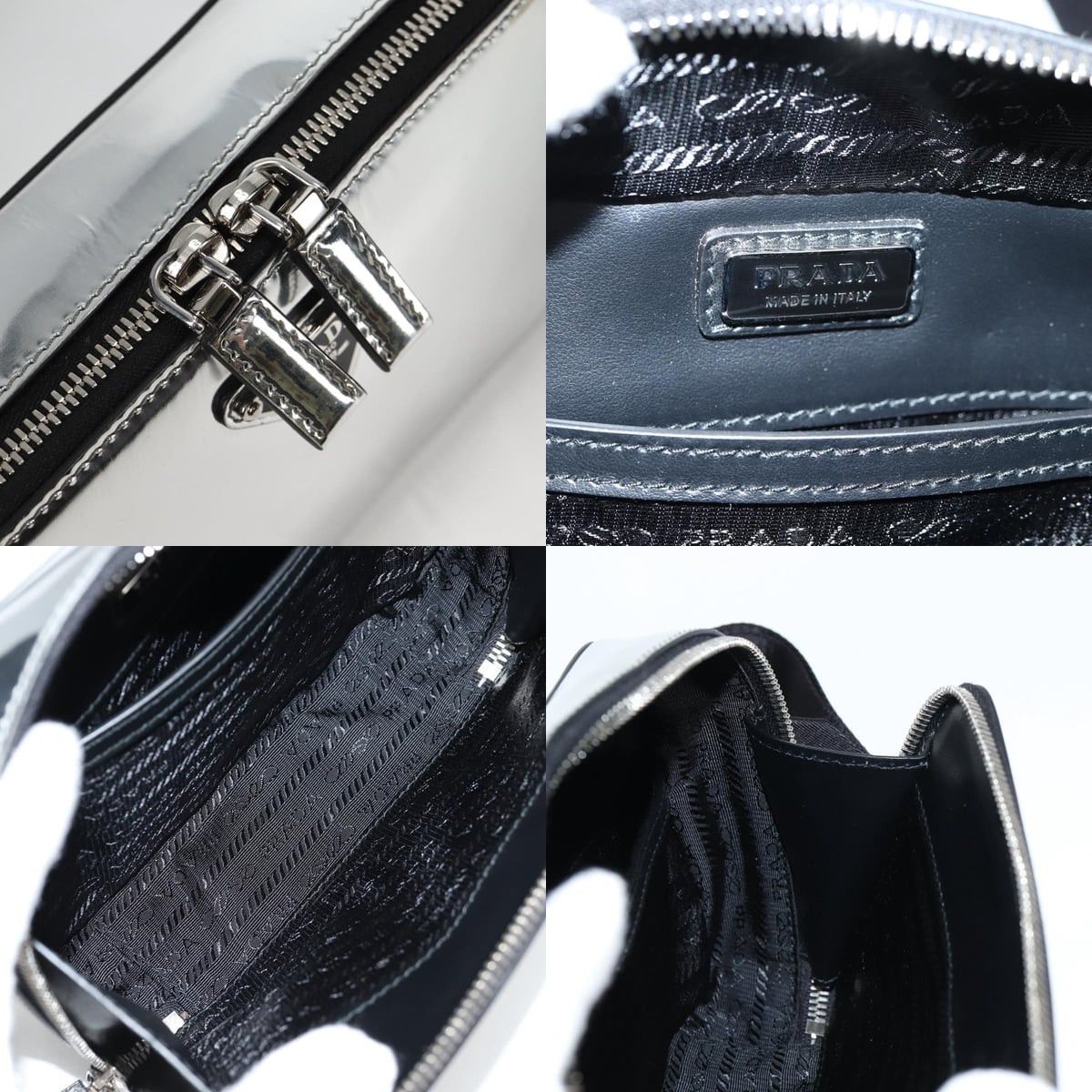 Prada PRADA Shoulder Bag Leather Silver 2vh070 2vh070 Size ONE SIZE - 13 Thumbnail