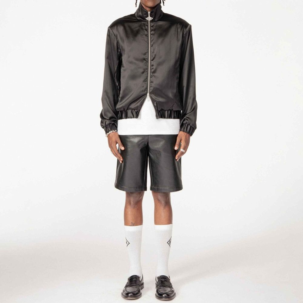 Han Kjobenhavn Satin Track Top Blouson Jacket Plissé Black Size US L / EU 52-54 / 3 - 6 Thumbnail
