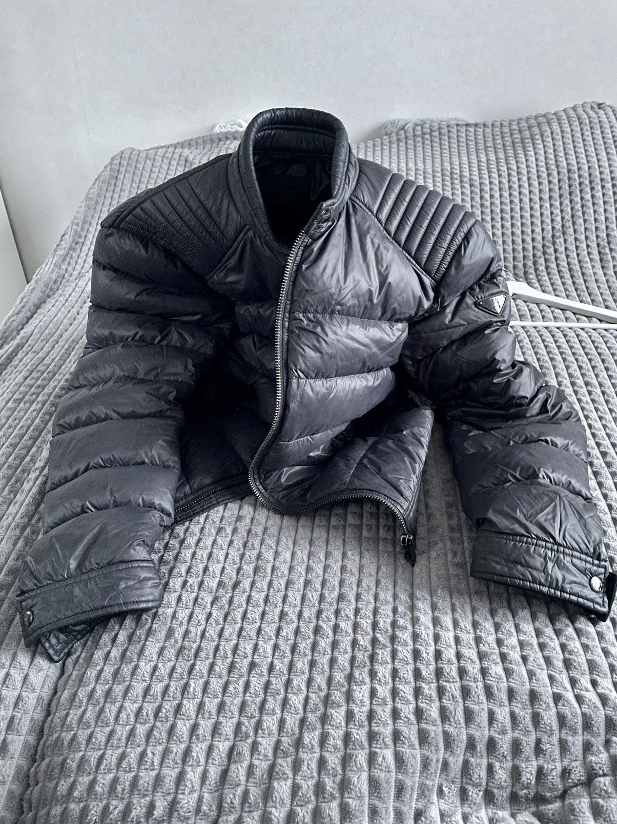 Prada Prada Quilted Sport Biker Down Puffer Moto Jacket Size 52 Size US L / EU 52-54 / 3 - 4 Thumbnail