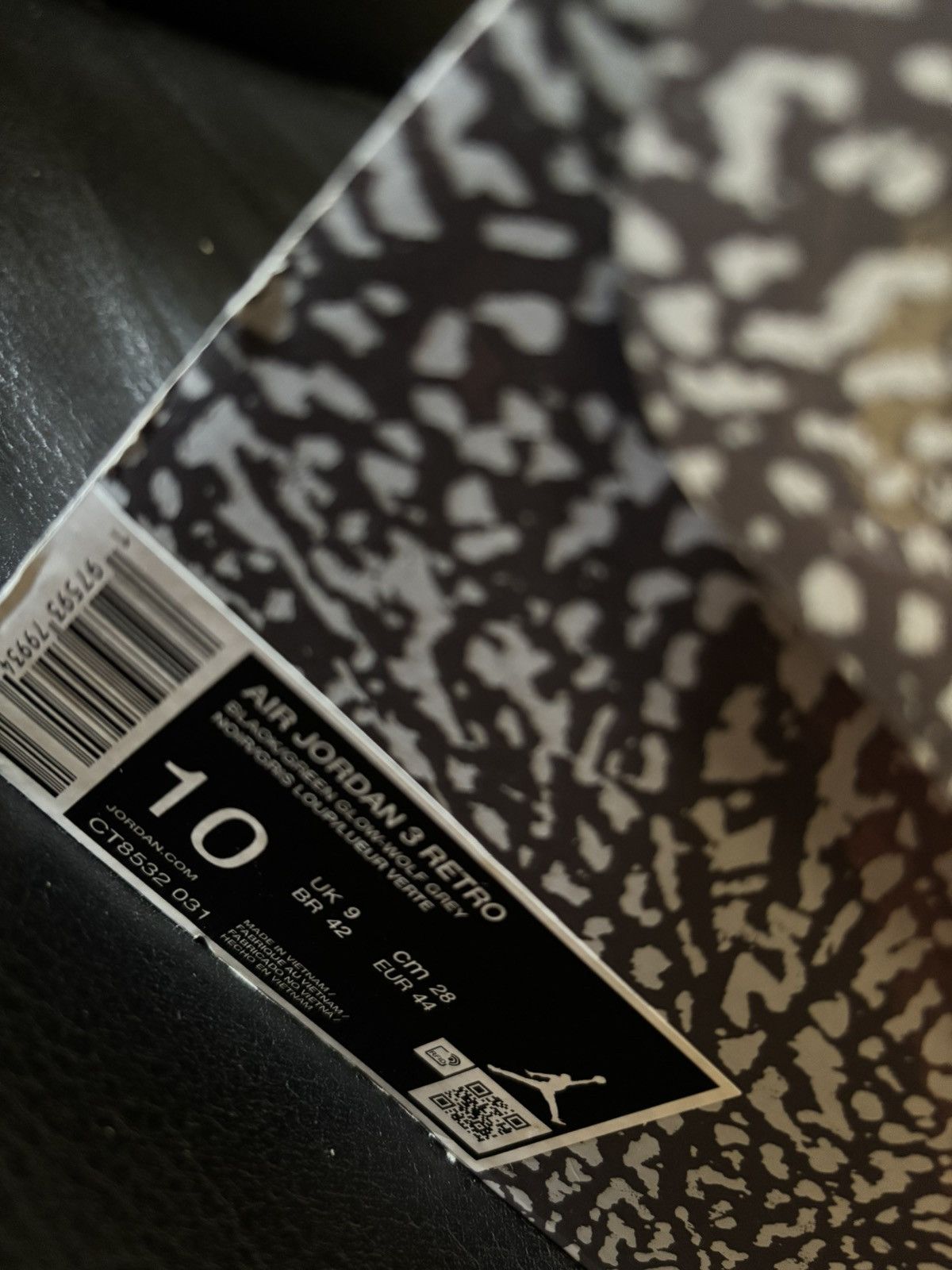 Jordan Brand Black/green cement 3s Jordan Size US 10 / EU 43 - 9 Thumbnail