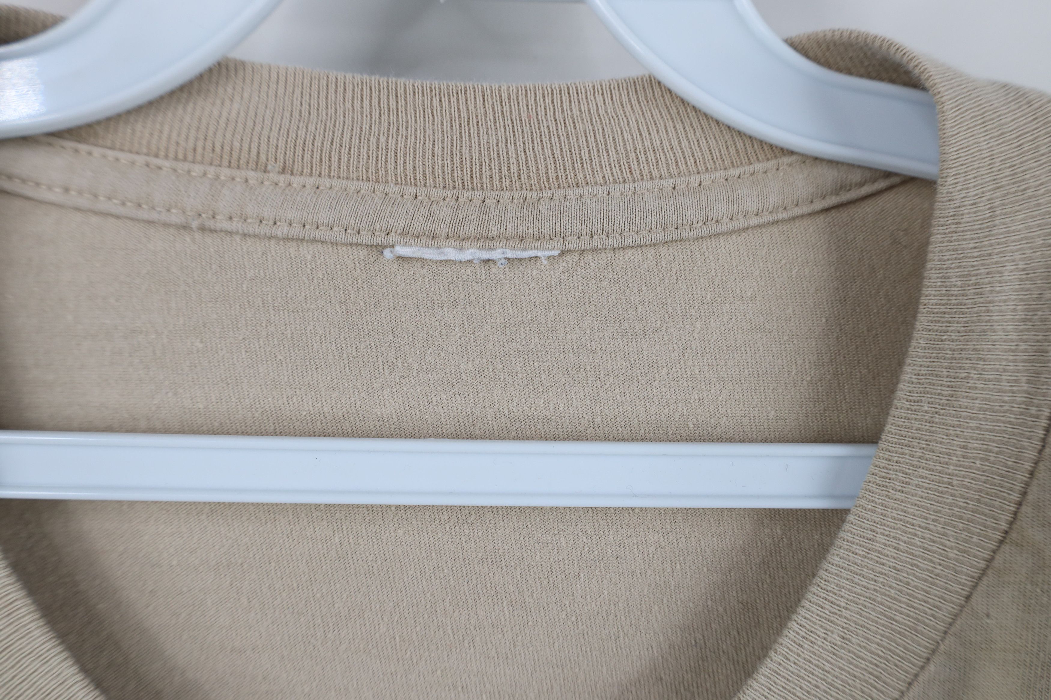 Vintage Vintage 90s Streetwear Long Sleeve T-Shirt Beige Cotton Size US XXL / EU 58 / 5 - 4 Thumbnail