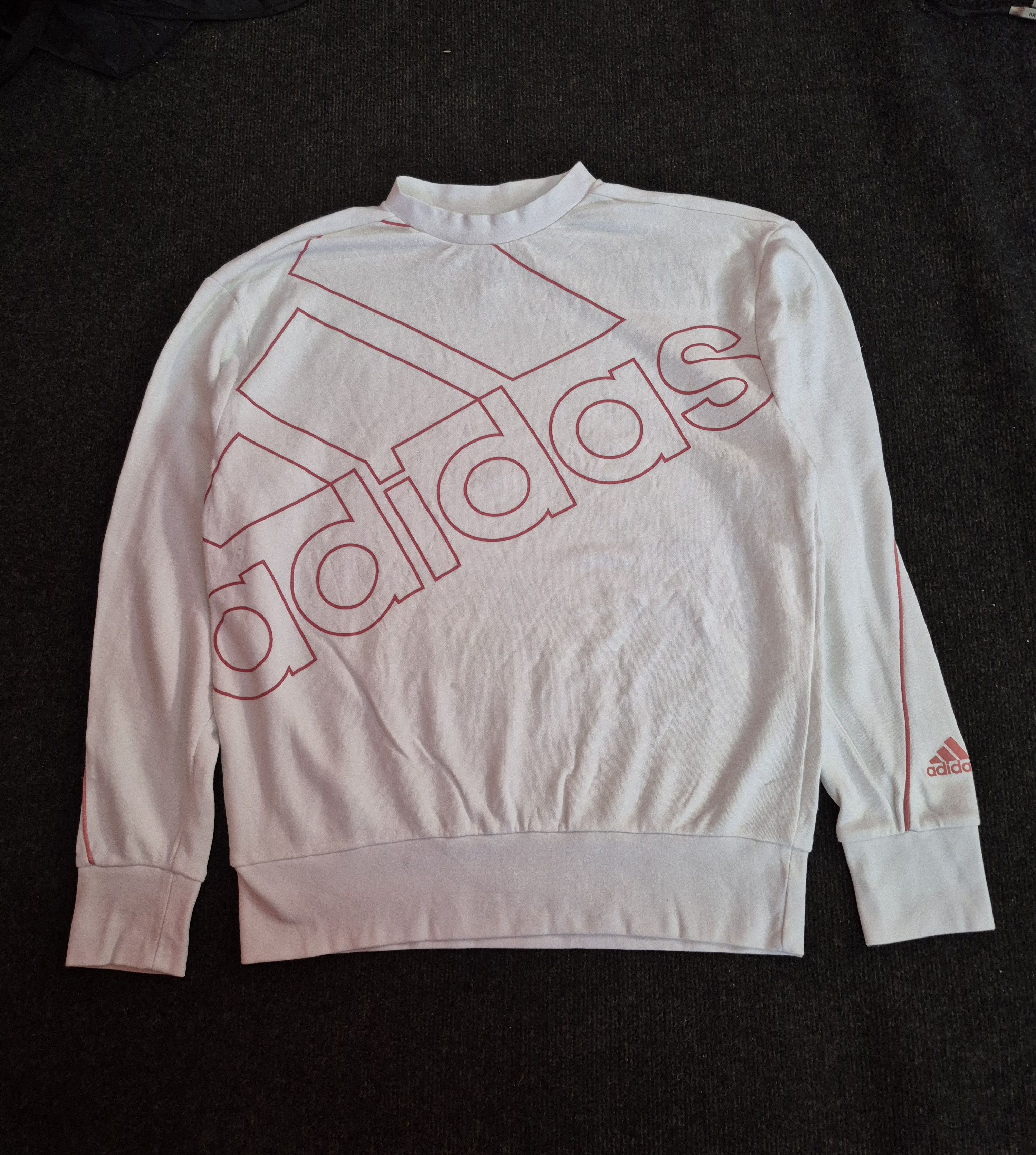 Adidas 🔥 Adidas Over Print Logo Sports Sweater Size US M / EU 48-50 / 2 - 1 Thumbnail