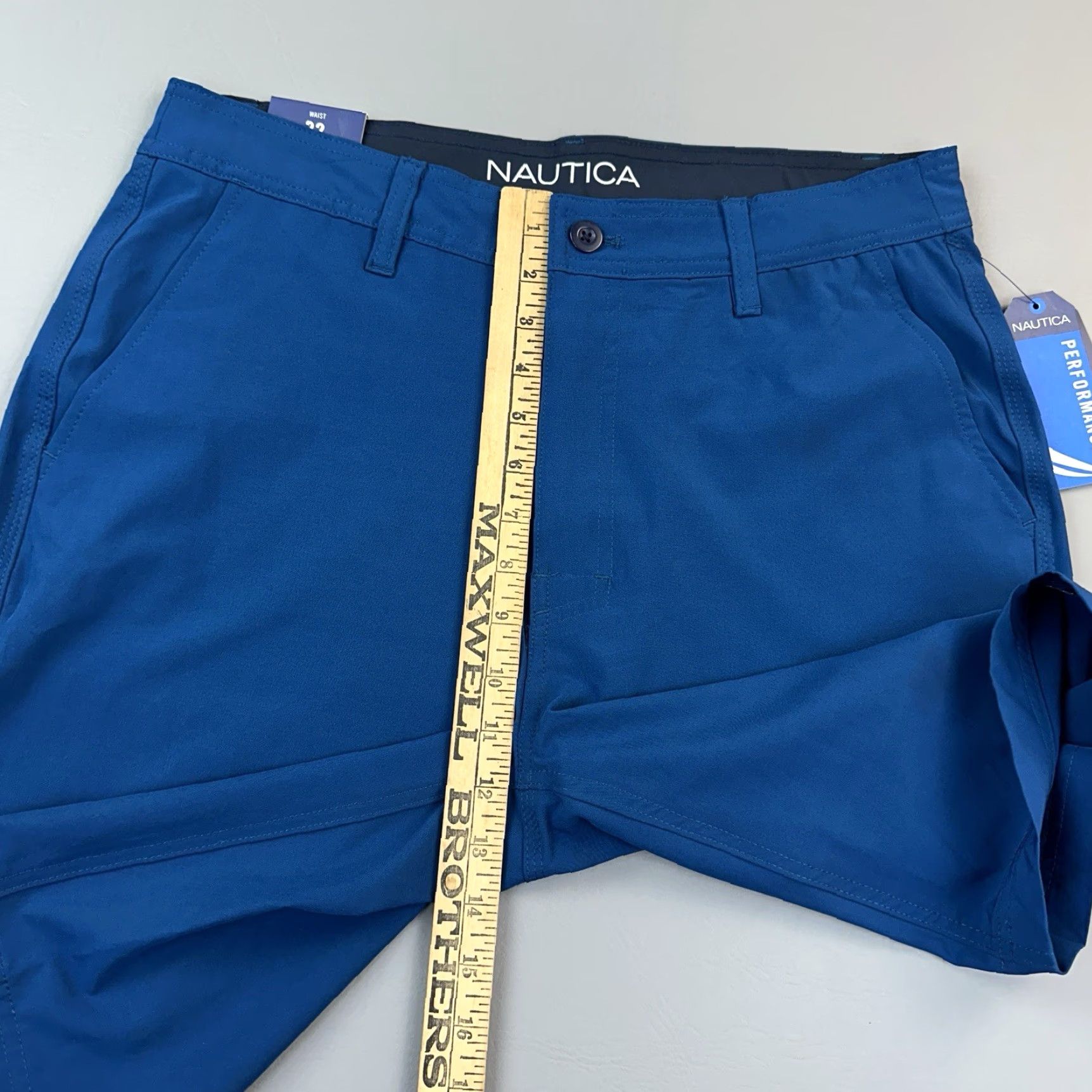 Nautica Nautica Shorts Mens 32 (33) Teal Lightweight Performance Hybrid Stretch UV Golf Size US 32 / EU 48 - 3 Thumbnail