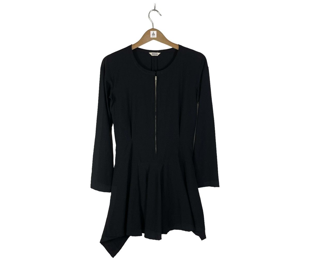 Issey Miyake × Zucca Rare! Zucca by Issey Miyake Asymmetrical Wool Mini Dress Size M / US 6-8 / IT 42-44 - 1 Thumbnail