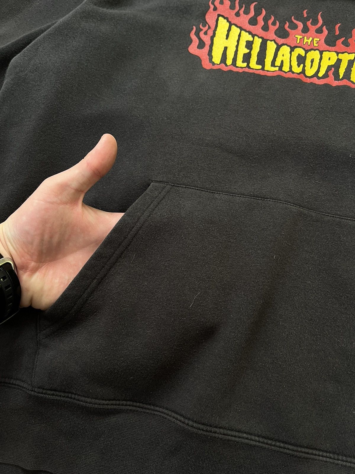 Band Tees Vintage The Hellacopters Band Logo Distressed Hoodie RareY2K Size US XL / EU 56 / 4 - 12 Thumbnail