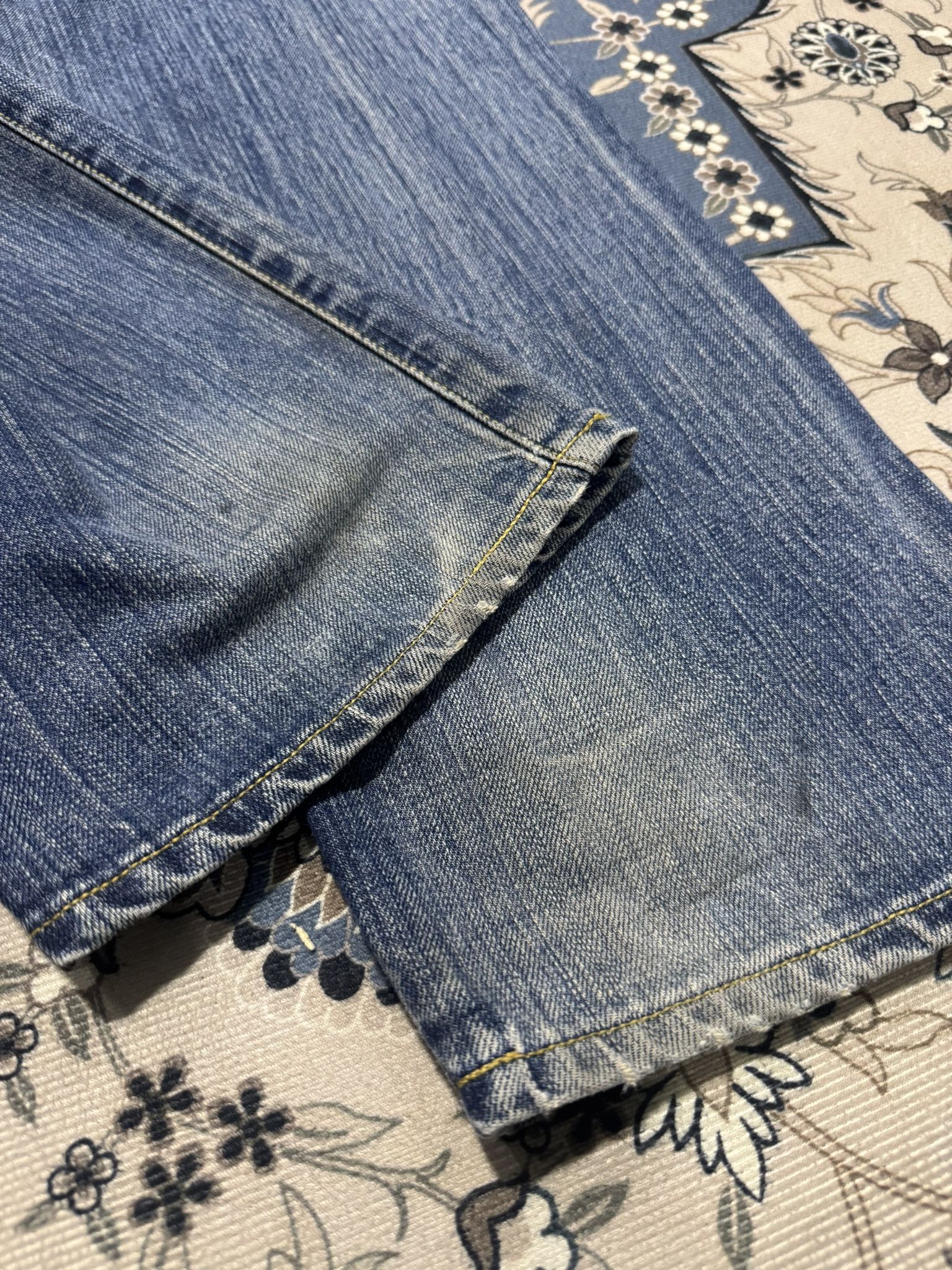 Japanese Brand × Justin Vintage Justin USA Selvadge Jeans Distress Ripped Jeans Size US 29 - 12 Thumbnail