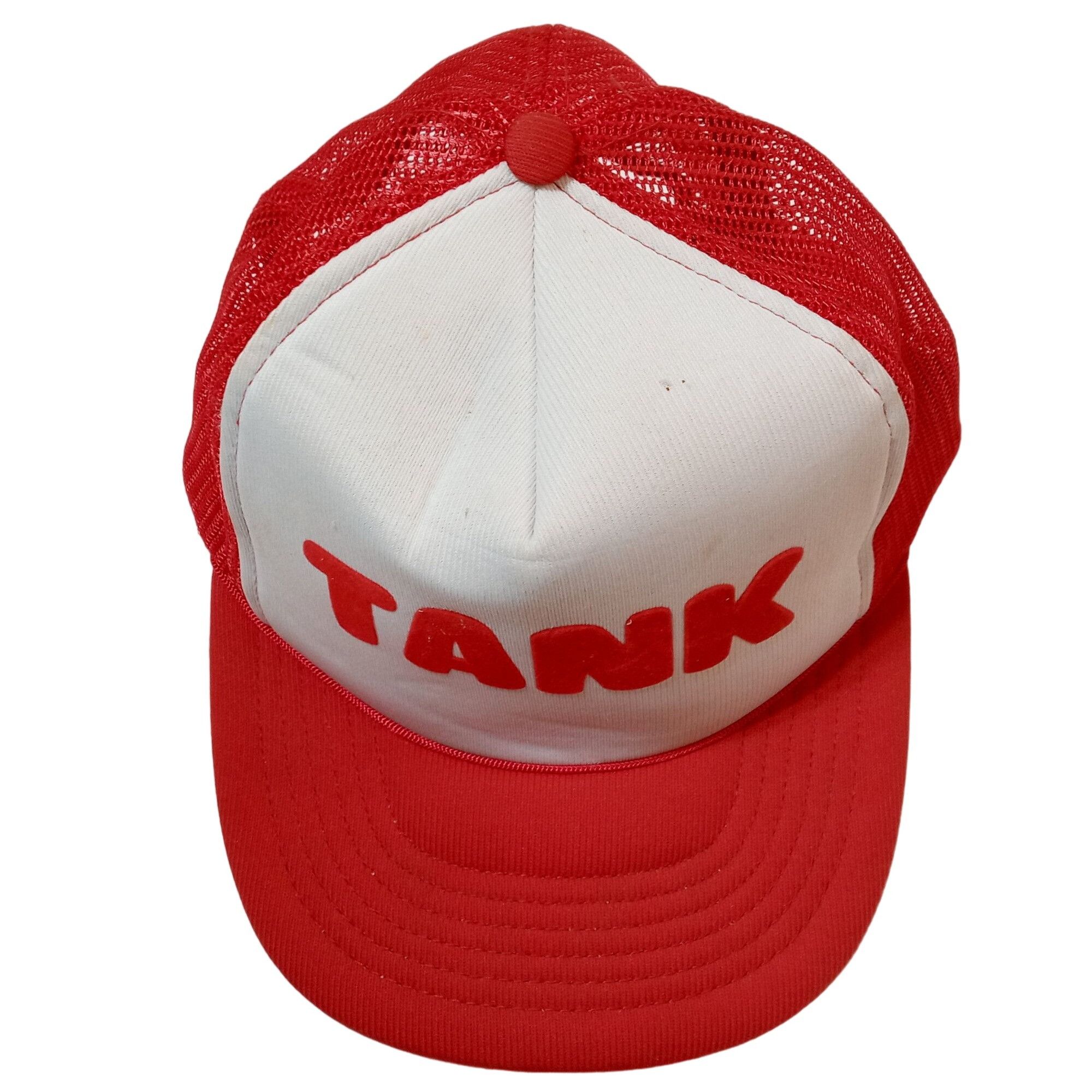 Other Tank Cap Hat Mesh Snapback Vintage Trucker Red White Retro Size ONE SIZE - 2 Thumbnail