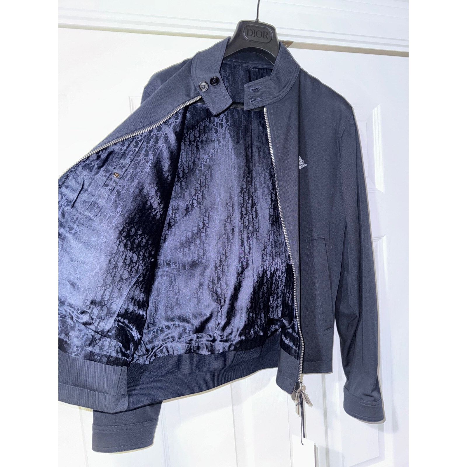 Dior Dior Air Logo Zip Up Double Zipper Woven Moto Jacket Coat 48 Size US M / EU 48-50 / 2 - 10 Thumbnail