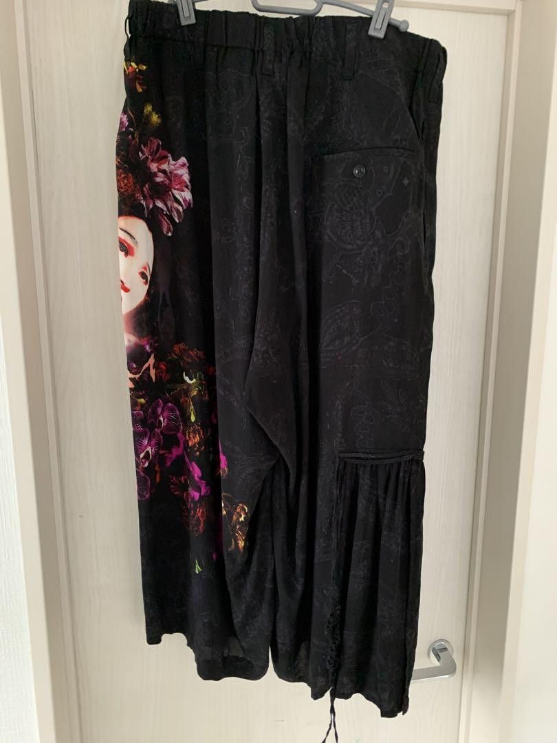 Yohji Yamamoto Black Scandal 19ss look27 printed rayon pants