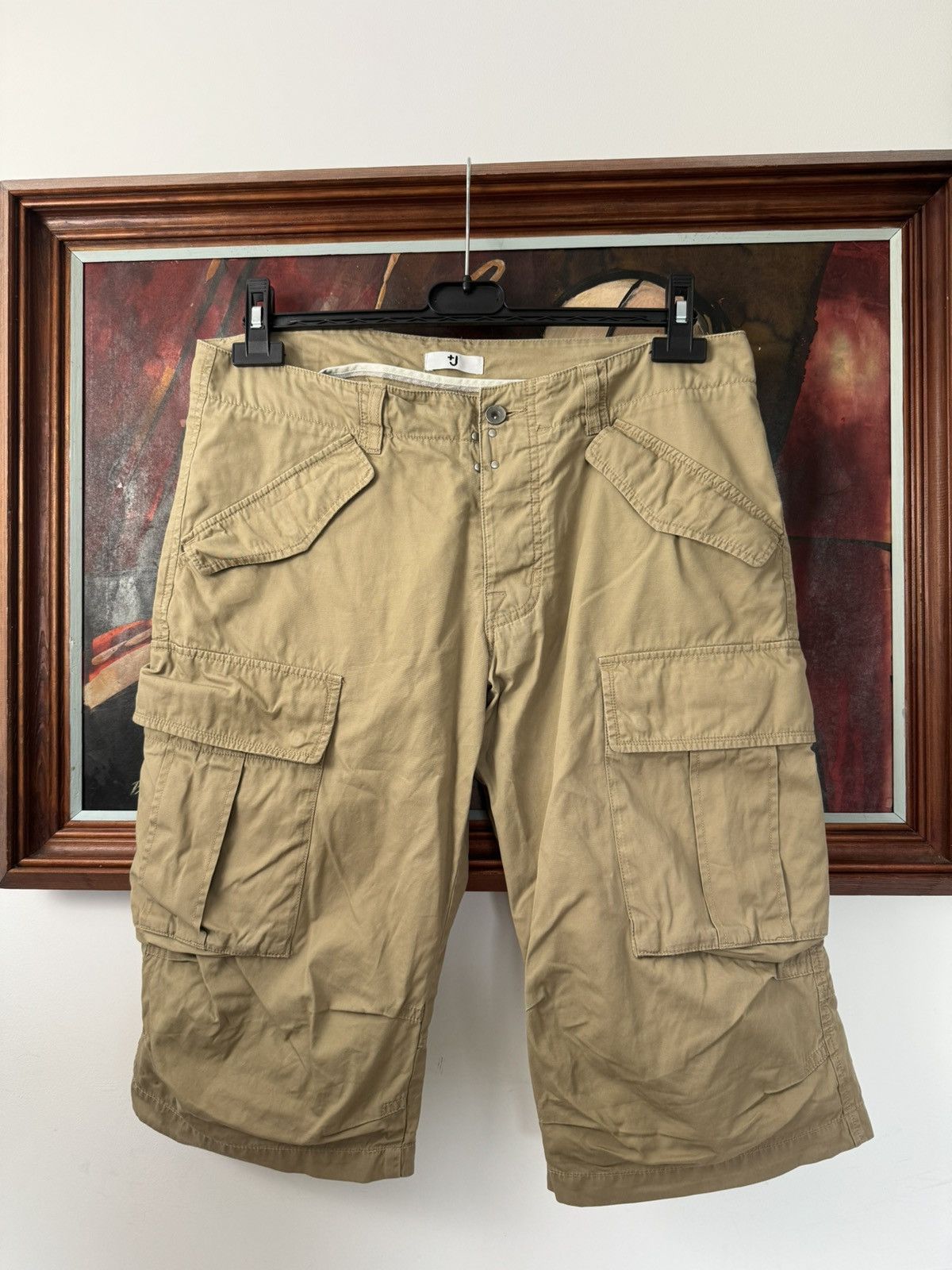 Uniqlo Uniqlo x Jil Sander Beige Cargo Pants Shorts Designer Collab Size US 34 / EU 50 - 1 Thumbnail