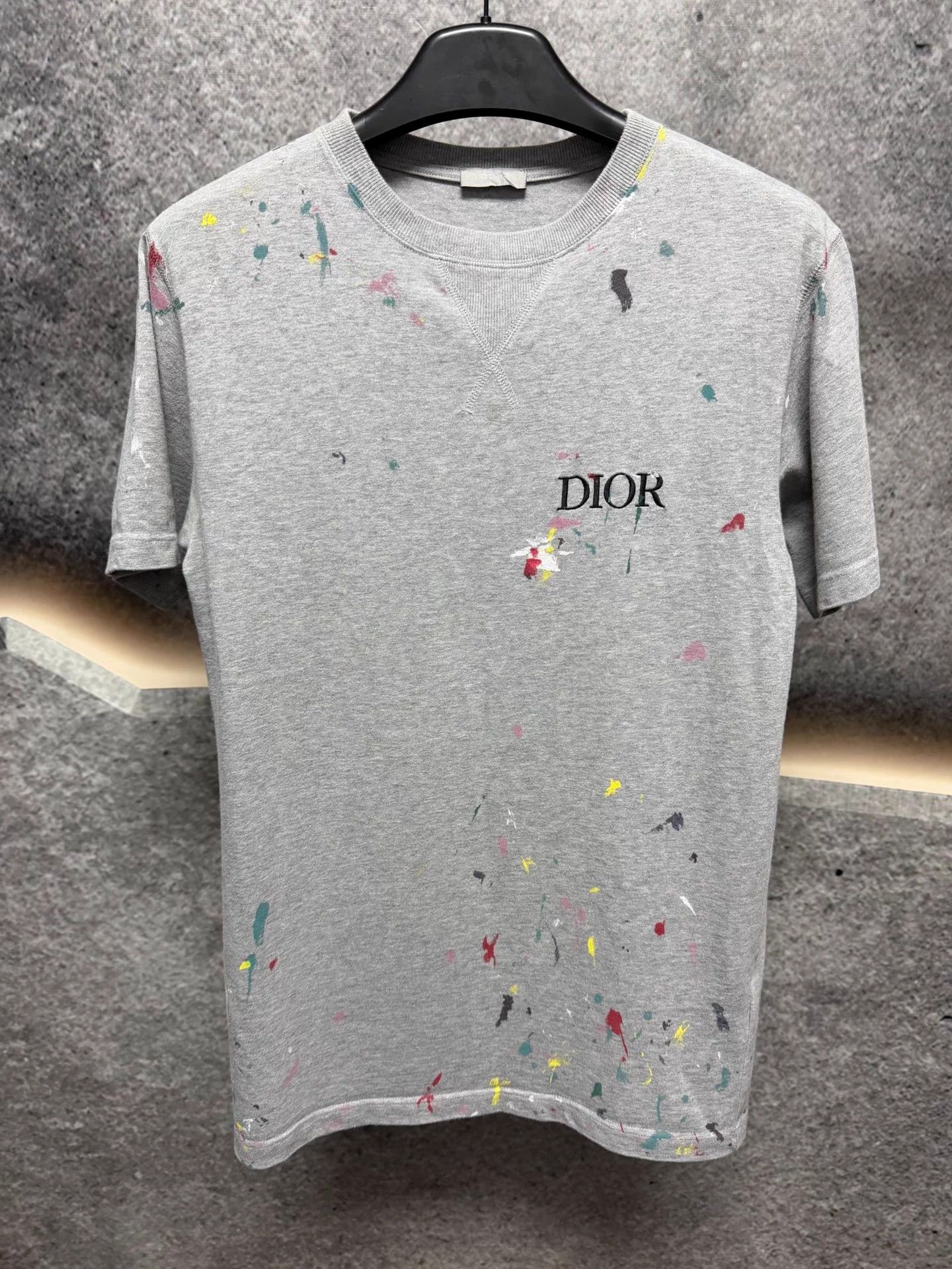 Dior Dior short sleeve T-shirt XS gray splatter Size XS / US 0-2 / IT 36-38 - 1 Thumbnail