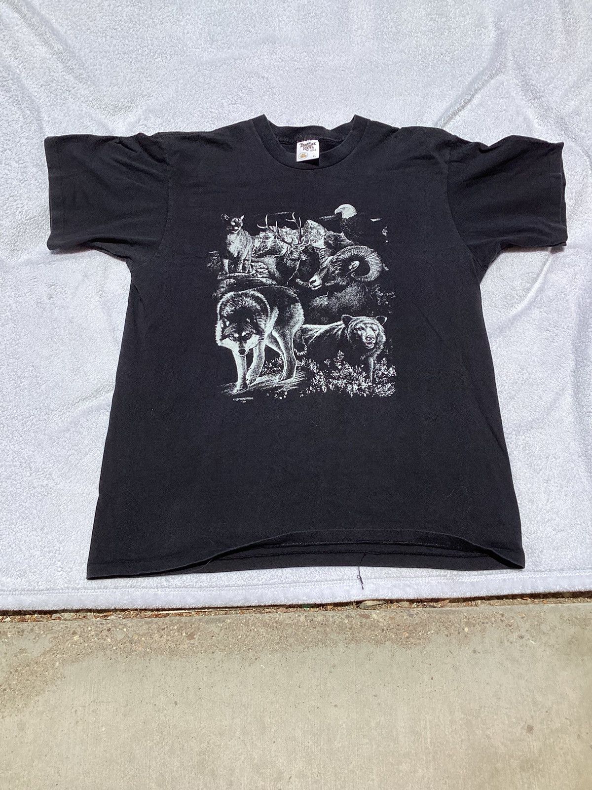 Vintage Vtg 90s wilderness animal nature scene Tennessee river Tee Size US XL / EU 56 / 4 - 1 Thumbnail