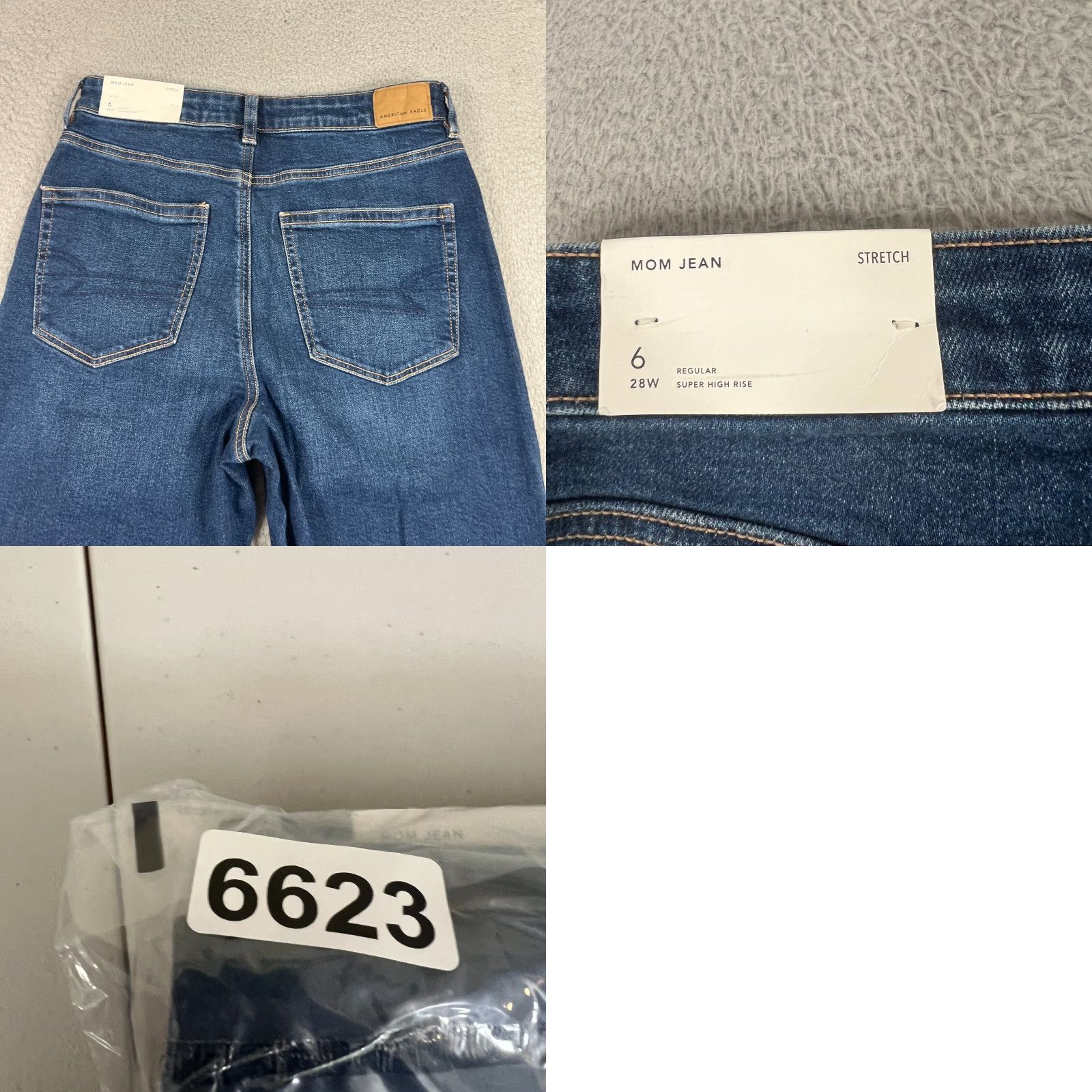 American Eagle Outfitters VINTAGE American Eagle Jeans Women 6 Regular Fit Denim High Waist Mom Style Blue Stretch Size 28" / US 6 / IT 42 - 8 Thumbnail
