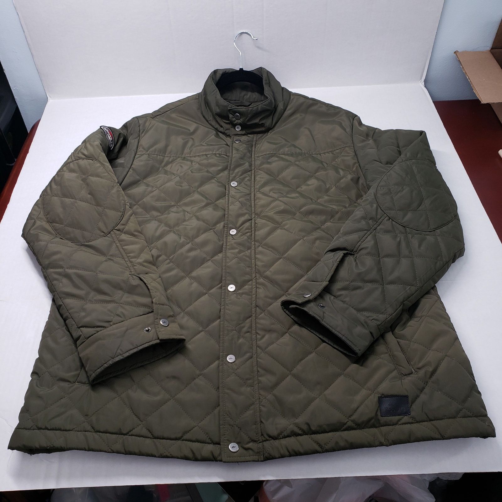 Roots Roots 73 Diamond Quilted Jacket Mens XL Olive Green Zip Size US XL / EU 56 / 4 - 16 Thumbnail