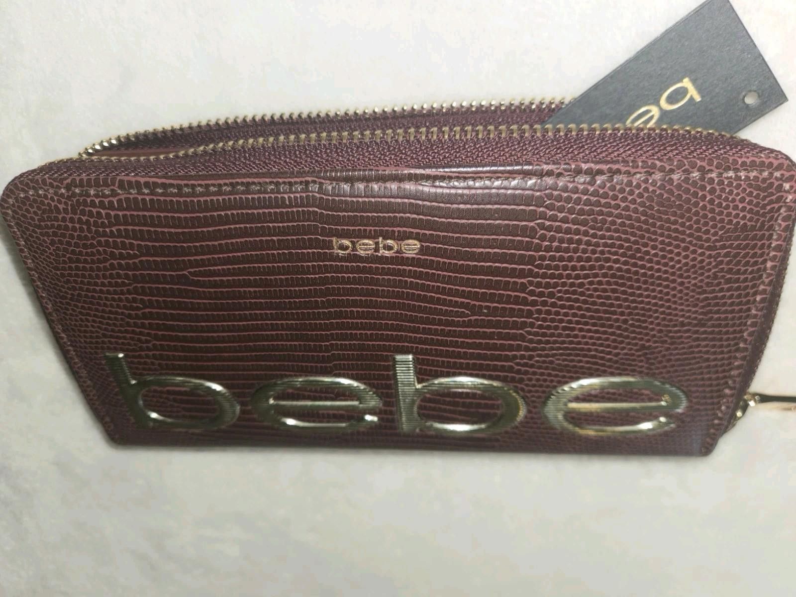 Bebe Bebe Fabiola Stamped Lizard Continental Wallet Wine MSRP $49 Size ONE SIZE - 3 Thumbnail