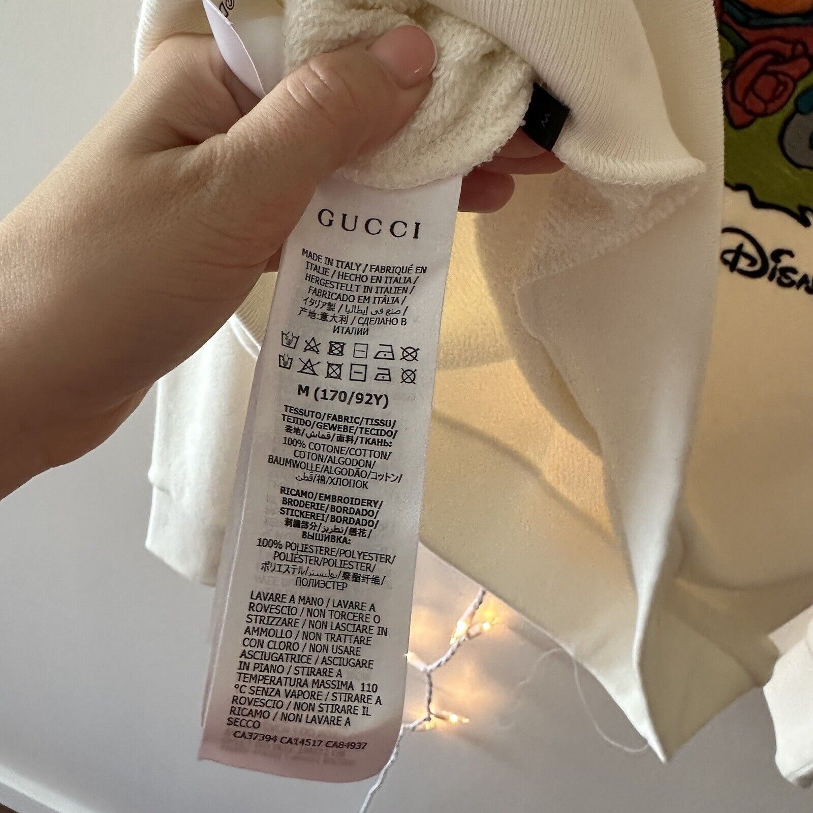 Gucci NWT Gucci White Disney Edition Donald Duck Sweatshirt sz M T Size M / US 6-8 / IT 42-44 - 8 Thumbnail
