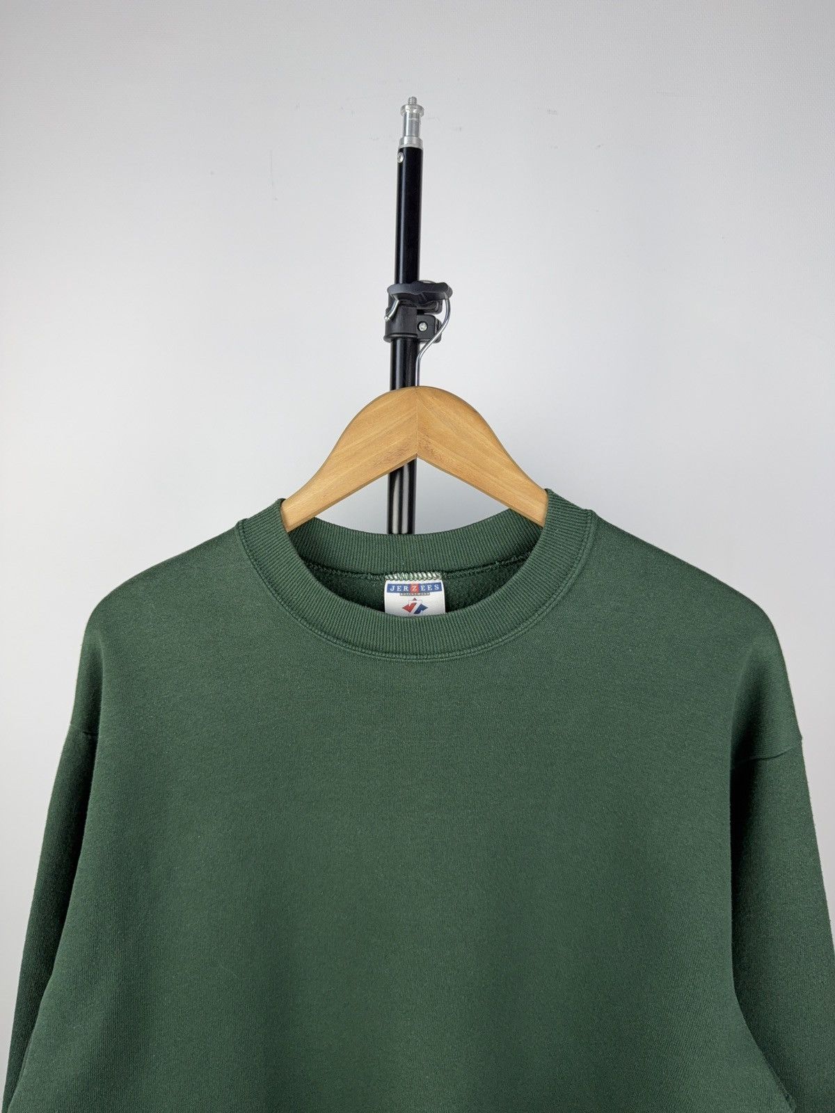Jerzees × Vintage Vintage Jerzees USA Green Blank Sweatshirt Crewneck L Size US L / EU 52-54 / 3 - 3 Thumbnail
