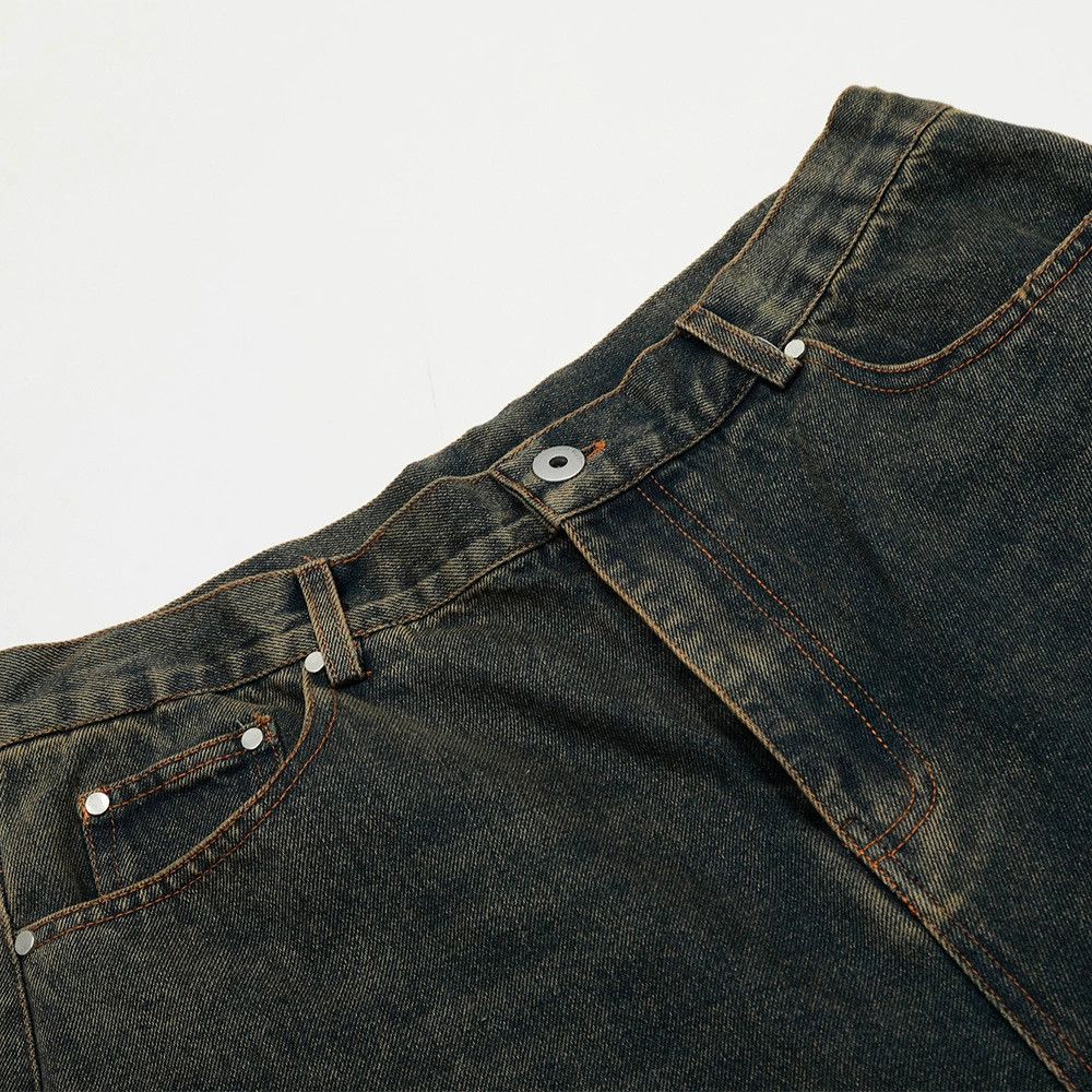 Jean American retro men's washed loose street denim shorts Size US 32 / EU 48 - 3 Thumbnail