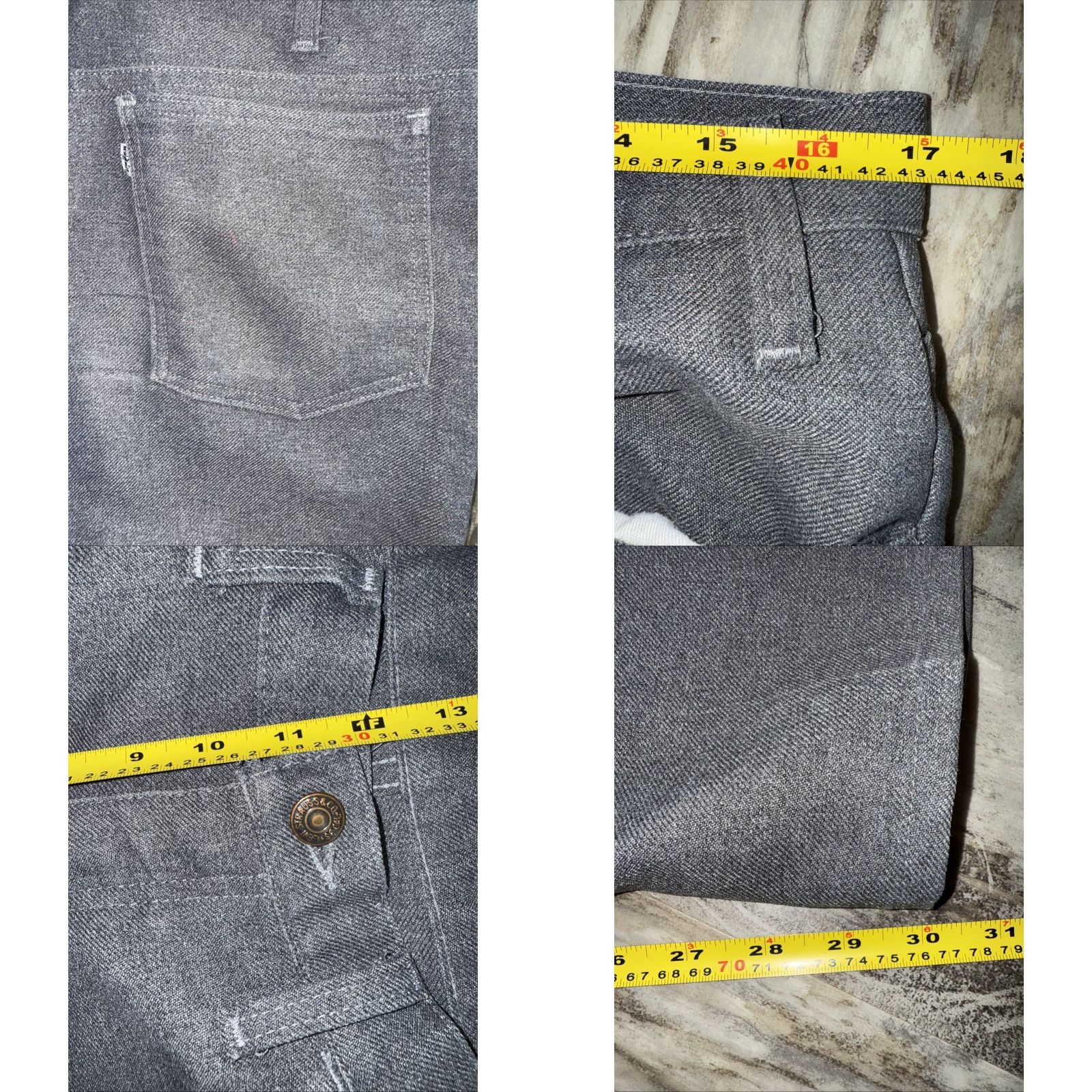 Levi's VINTAGE Levi's Levi Bootcut Pants 34x30 Gray USA Western Cowboy Mens Regular Bootscut Style Front Zipper Fly Vintage Shirt? Size US 36 / EU 52 - 8 Thumbnail