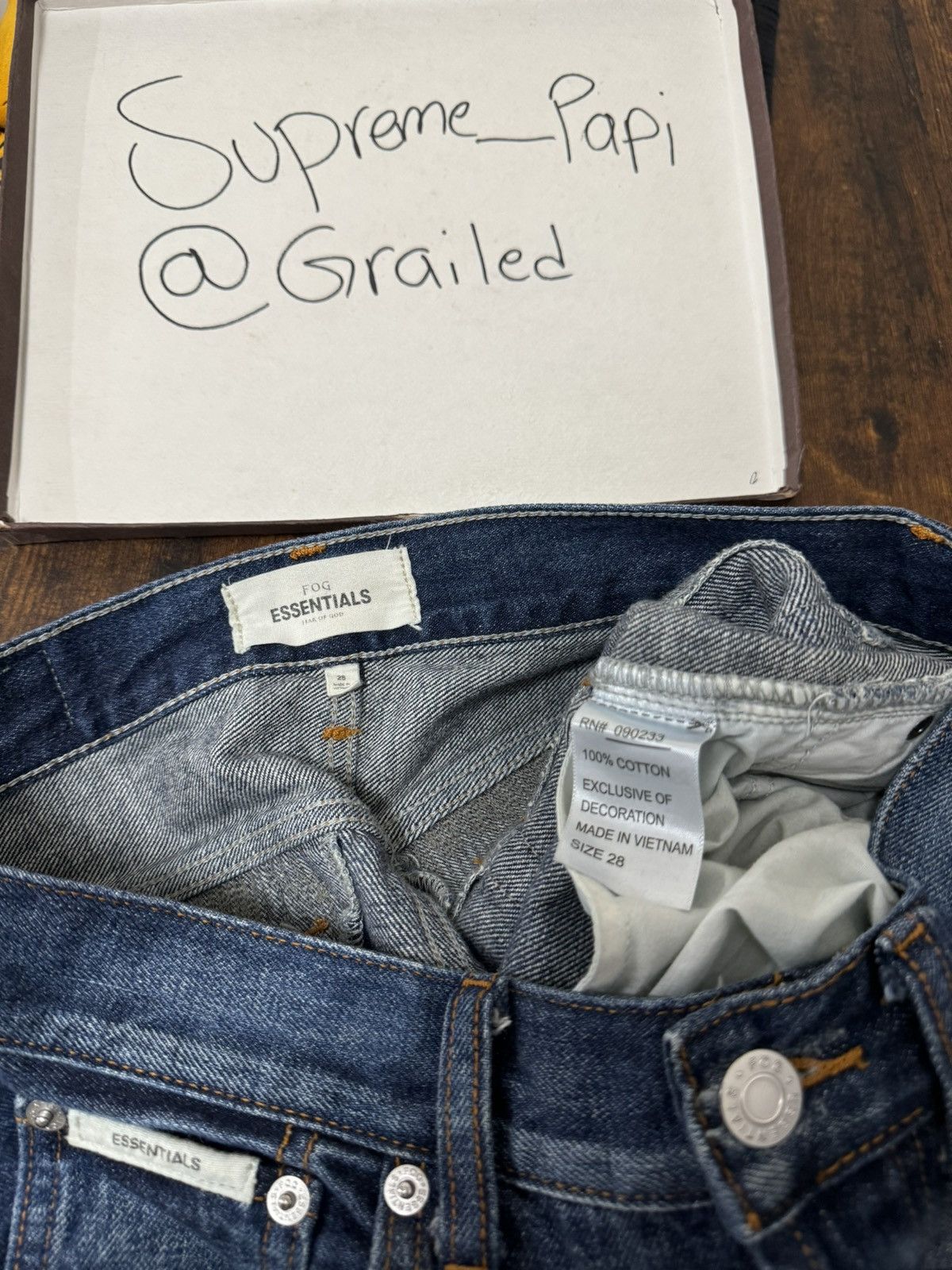 Fear of God 💥 FOG Fear of God Essentials Denim Distressed Jeans SZ 28 Size US 28 / EU 44 - 10 Thumbnail