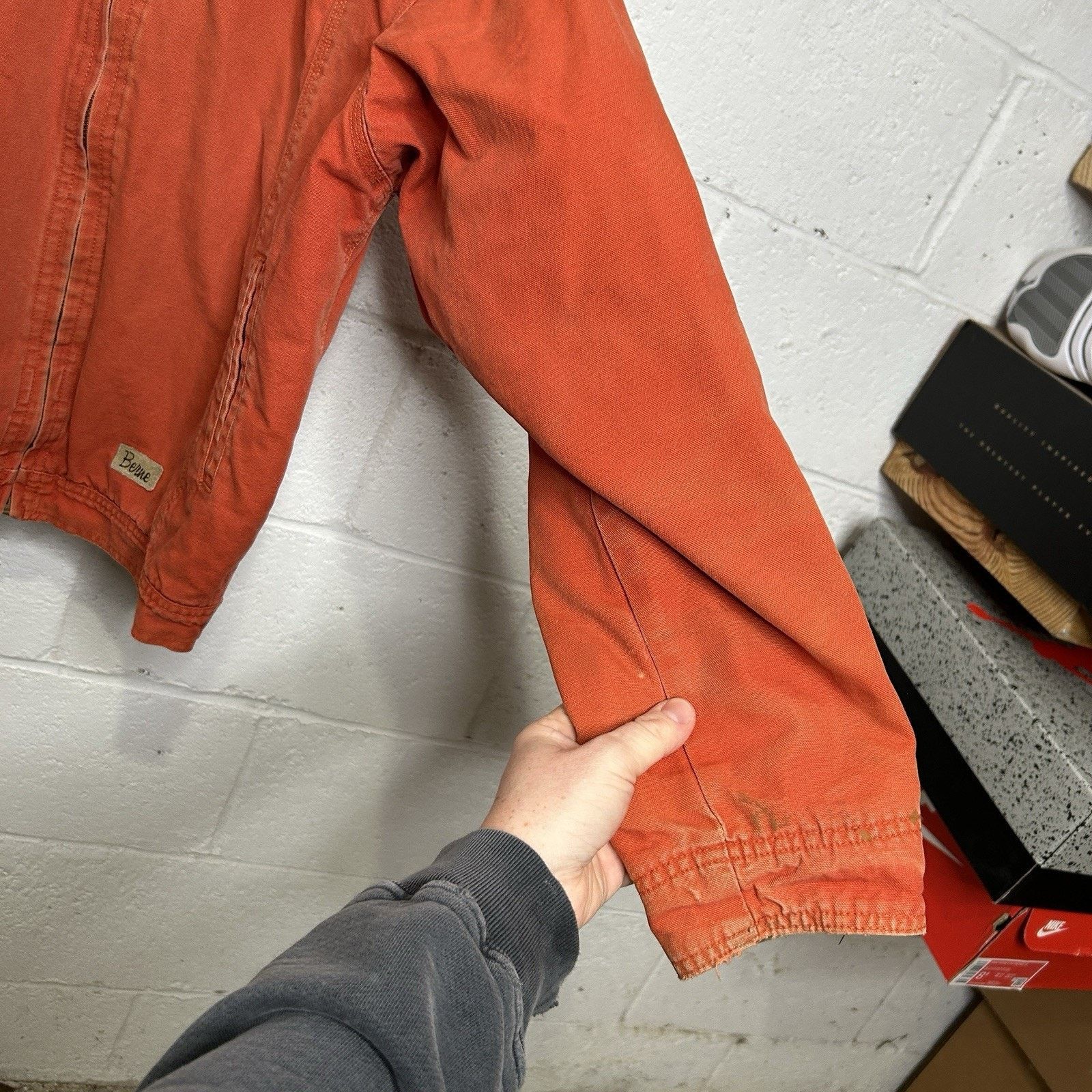 Vintage Vintage Berne Canvas Sherpa-Lined Detroit Jacket “Orange” Size L / US 10 / IT 46 - 7 Thumbnail
