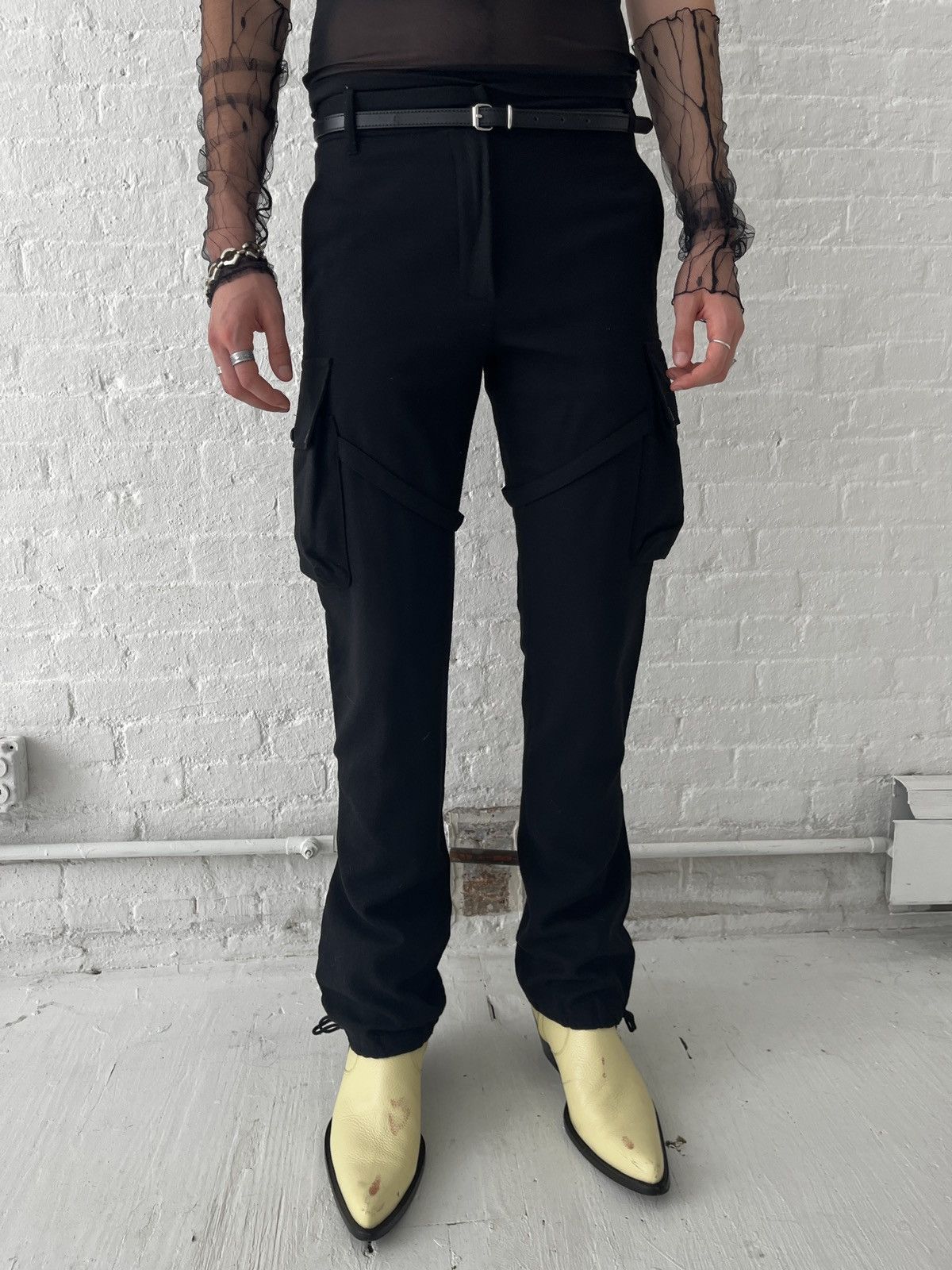 Ann Demeulemeester Ann Demeulemeester FW02 Bondage Cargo Wool Pants Size US 30 / EU 46 - 3 Thumbnail