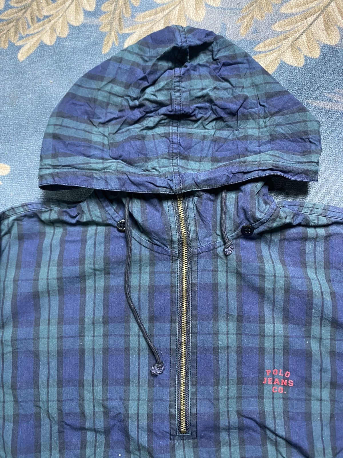 Vintage VINTAGE POLO JEANS RALPH LAUREN HALF ZIPPER HOODIE JACKET Size US XL / EU 56 / 4 - 7 Thumbnail