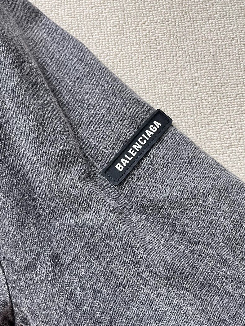 Balenciaga Balenciaga size 46 Washed Logo Long-Sleeve Blazer Size US M / EU 48-50 / 2 - 4 Thumbnail