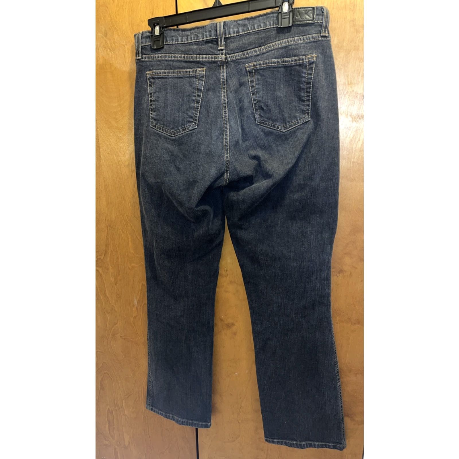 Anne Klein ANNE KLEIN Women's Bootcut Jeans Size 10 Short Black Dark Wash 90s Retro Size 32" / US 10 / IT 46 - 4 Thumbnail