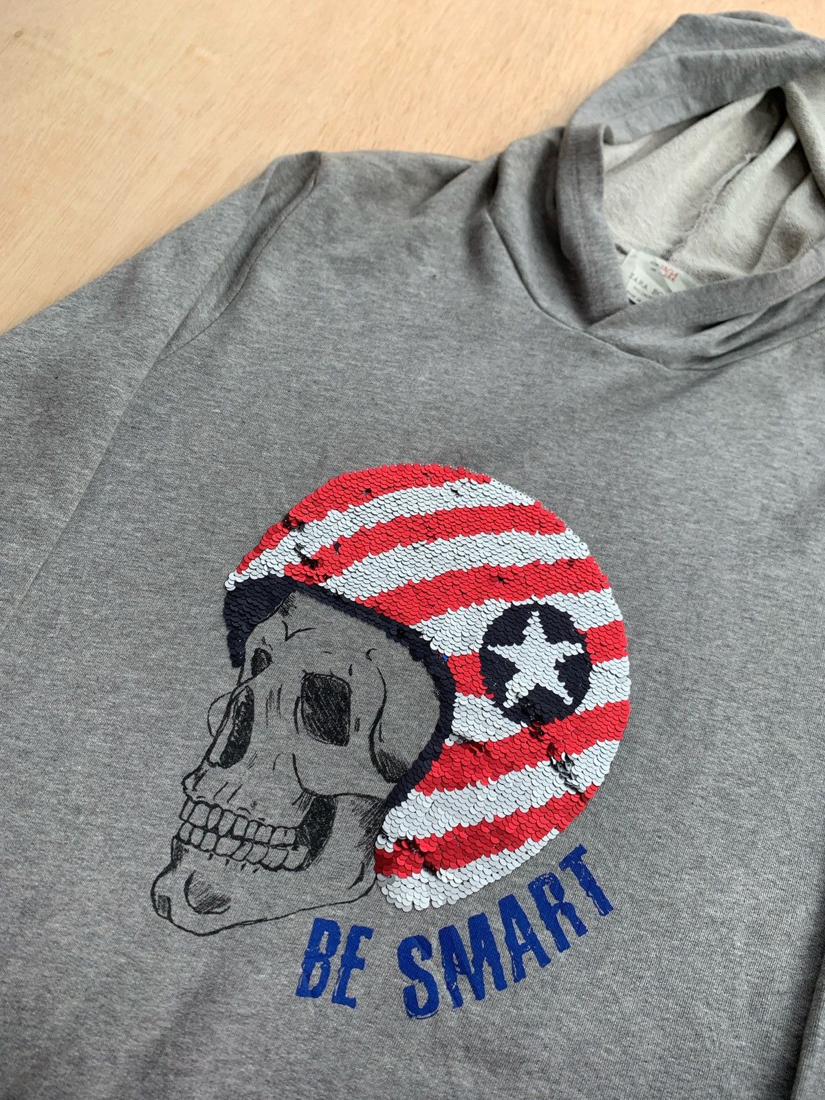 Japanese Brand × Zara Zara Boys Collection Be Smart Skull Hoodie Size US L / EU 52-54 / 3 - 2 Thumbnail