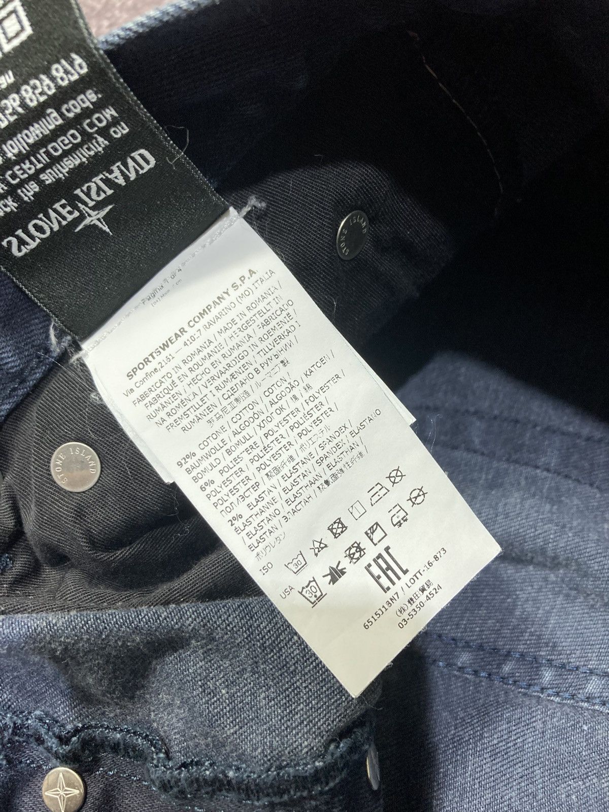 Stone Island Stone Island 2016 Dark Blue Chinos Jeans Pants Size US 31 - 10 Thumbnail