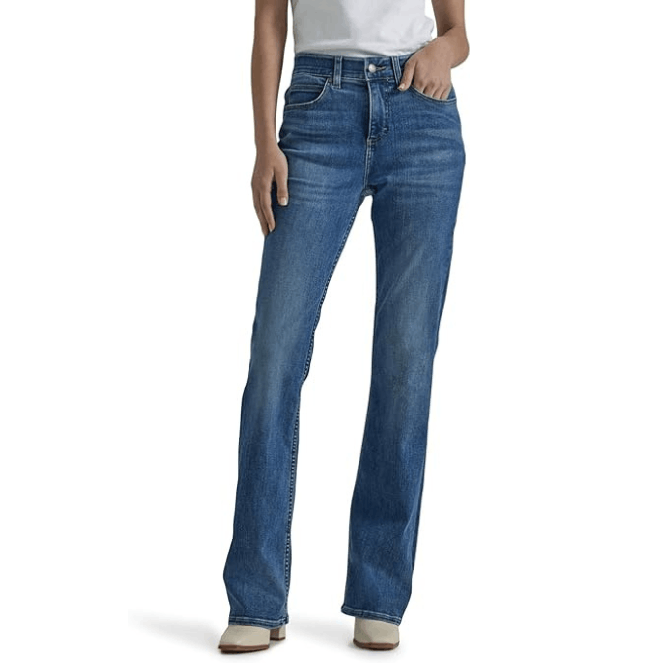 Lee Lee Women's Ultra Lux Comfort with Flex Motion Bootcut Jeans Size 34" / US 12 / IT 48 - 2 Thumbnail
