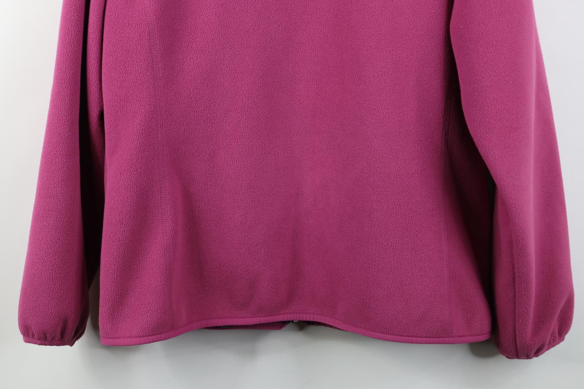 Lands' End Vintage Lands End Blank Fleece Full Zip Jacket Pink Size M / US 6-8 / IT 42-44 - 17 Thumbnail