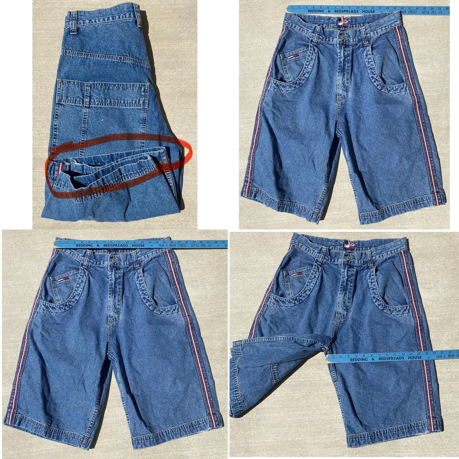Tommy Hilfiger VINTAGE Tommy Hilfiger 90s Y2K Style Loose Baggy Skate Denim Jean Shorts Mens 33 Size US 33 - 11 Thumbnail